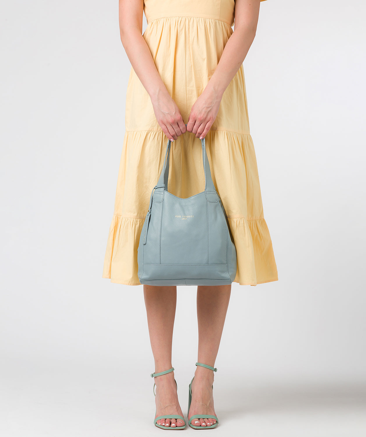 'Highbury' Cashmere Blue Leather Handbag