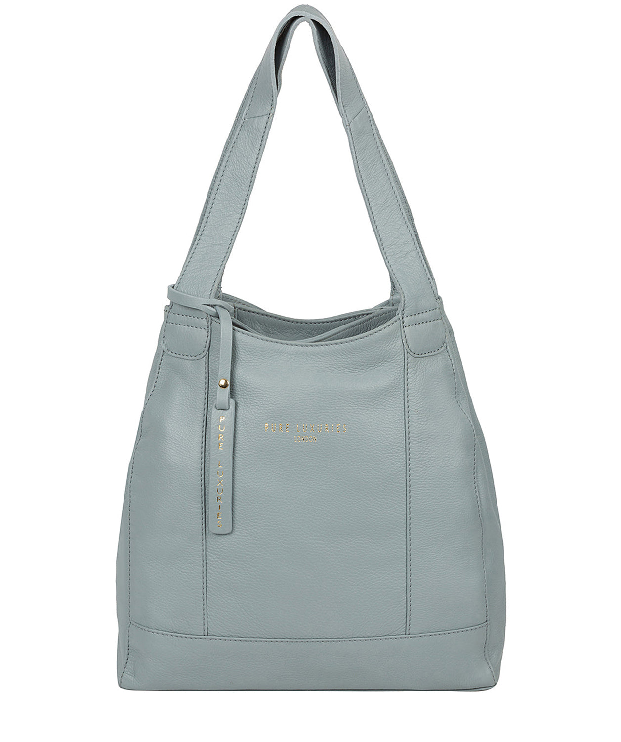 'Highbury' Cashmere Blue Leather Handbag
