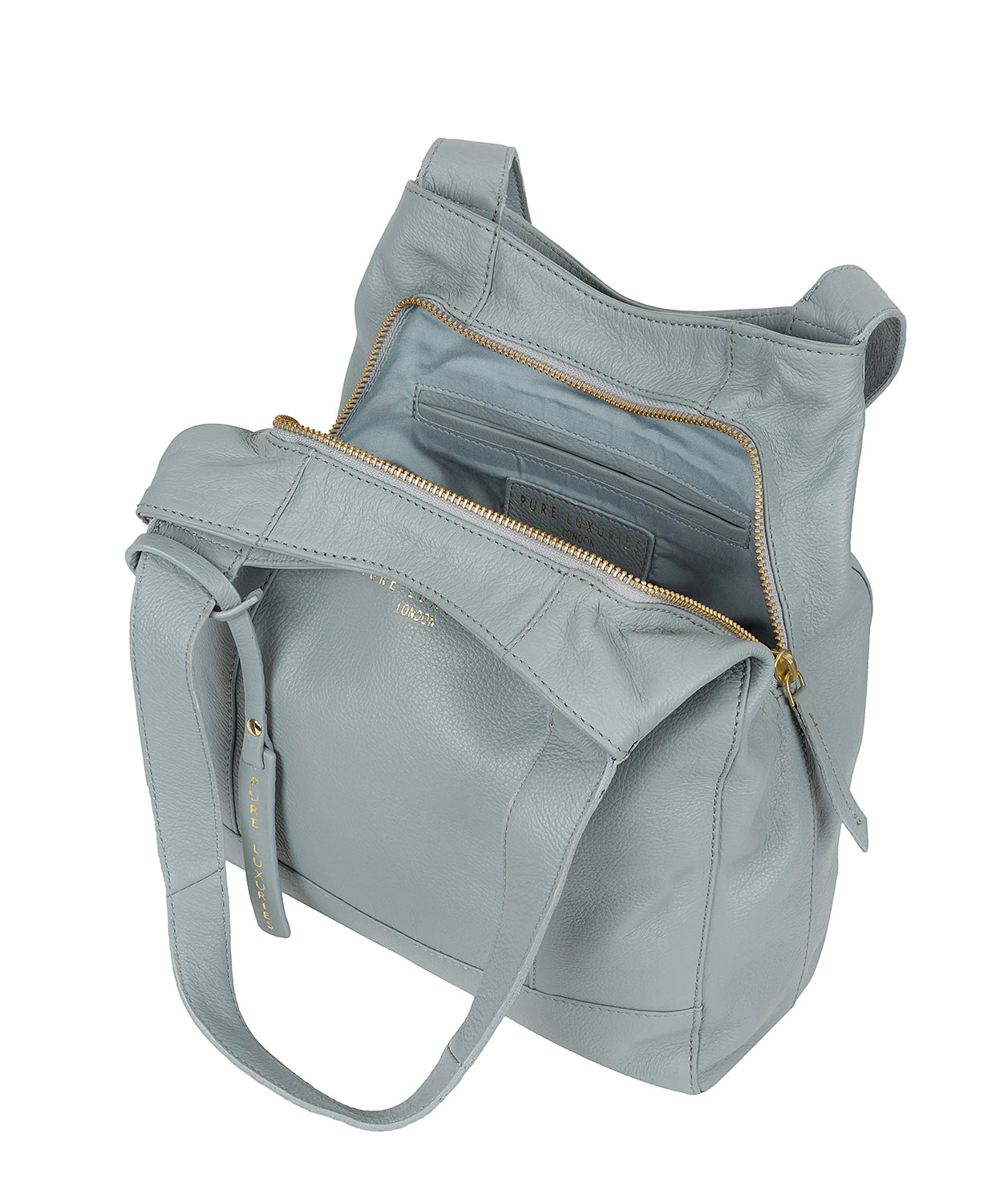 'Highbury' Cashmere Blue Leather Handbag