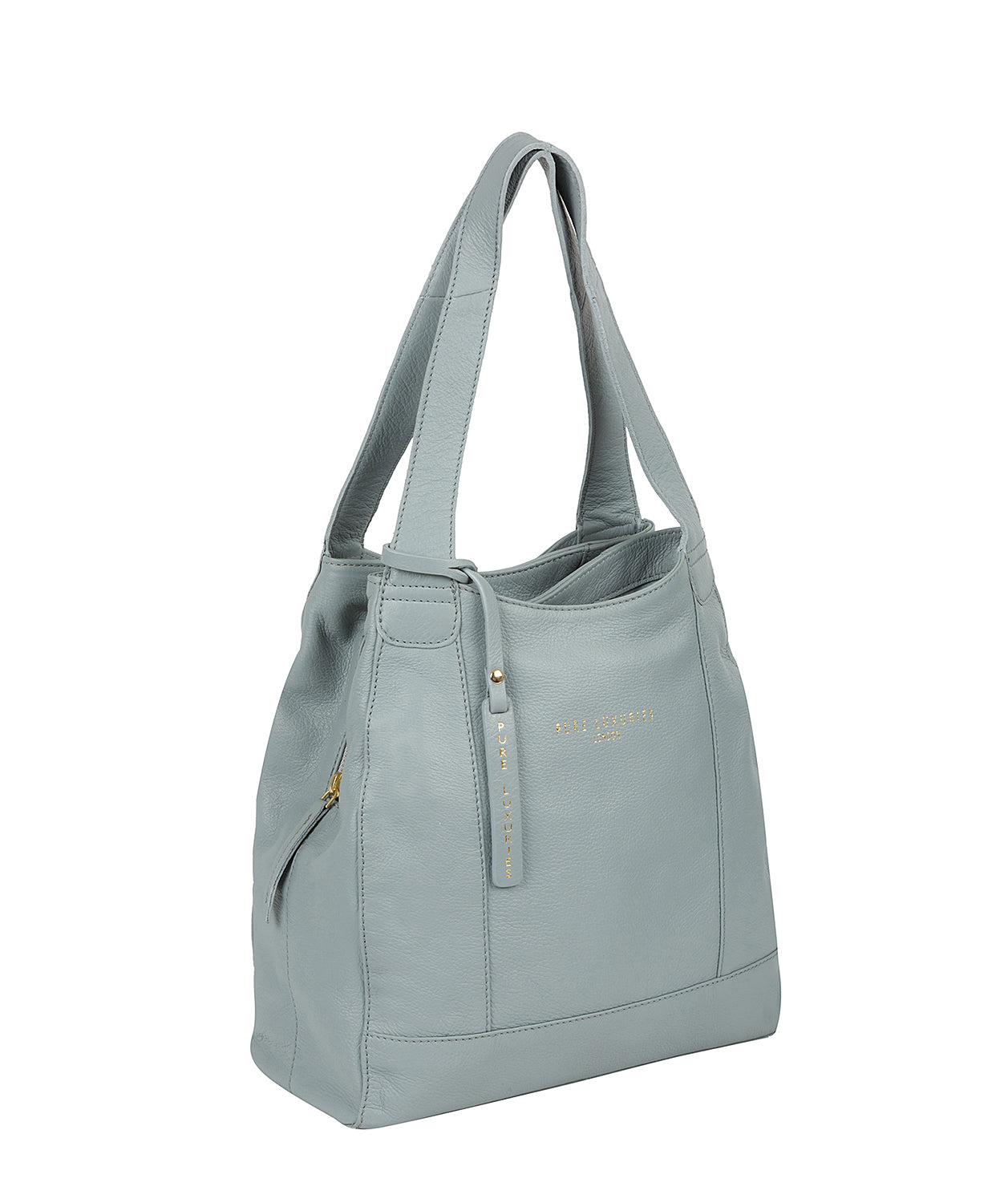 'Highbury' Cashmere Blue Leather Handbag