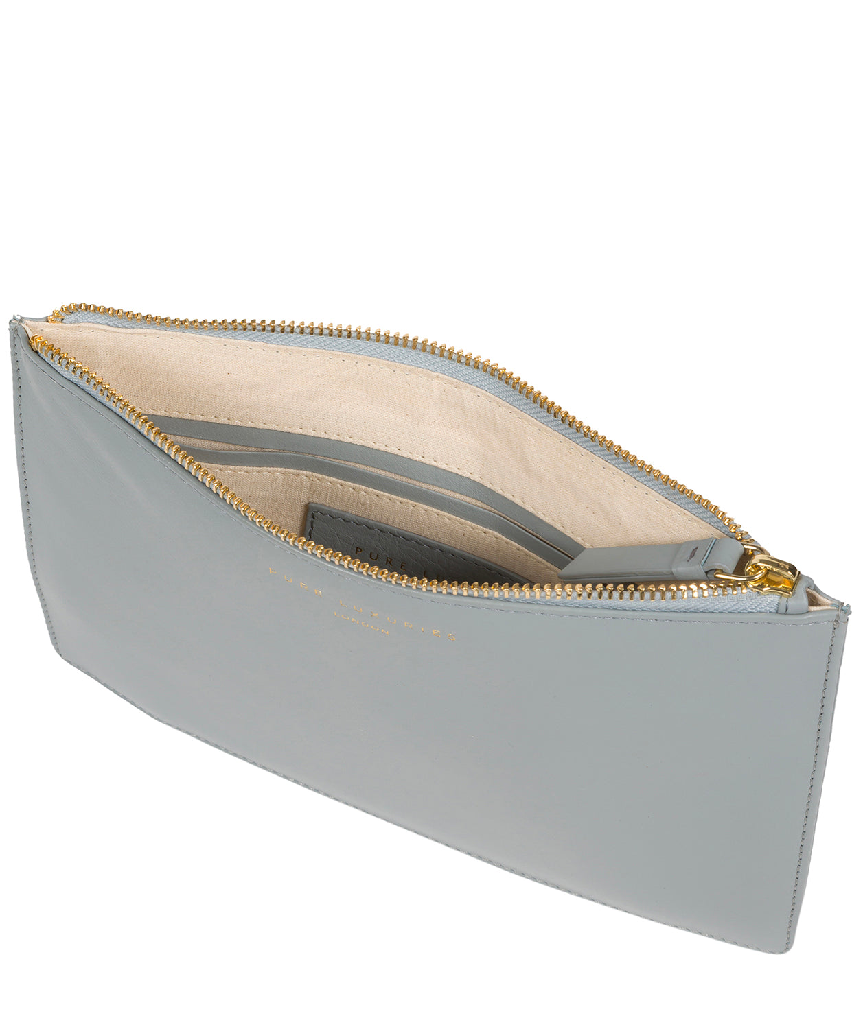 'Osterly' Cashmere Blue Leather Pouch