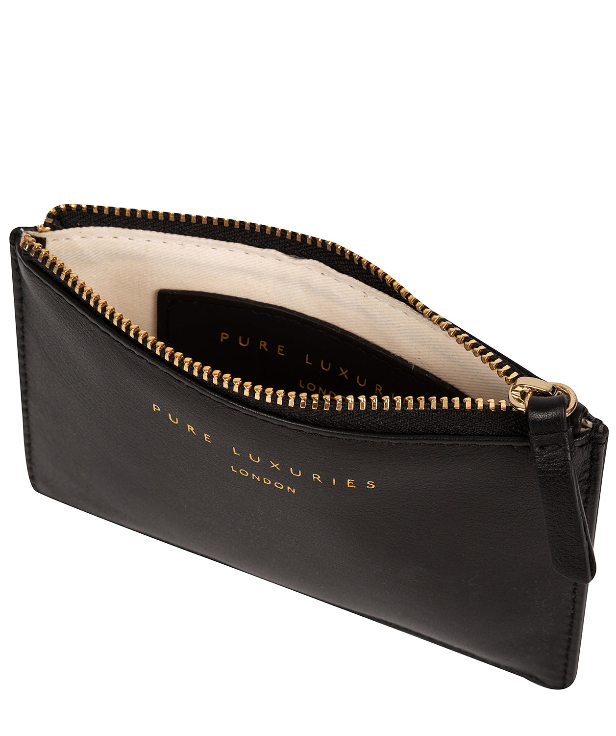 'Pinner' Black Leather Coin Purse