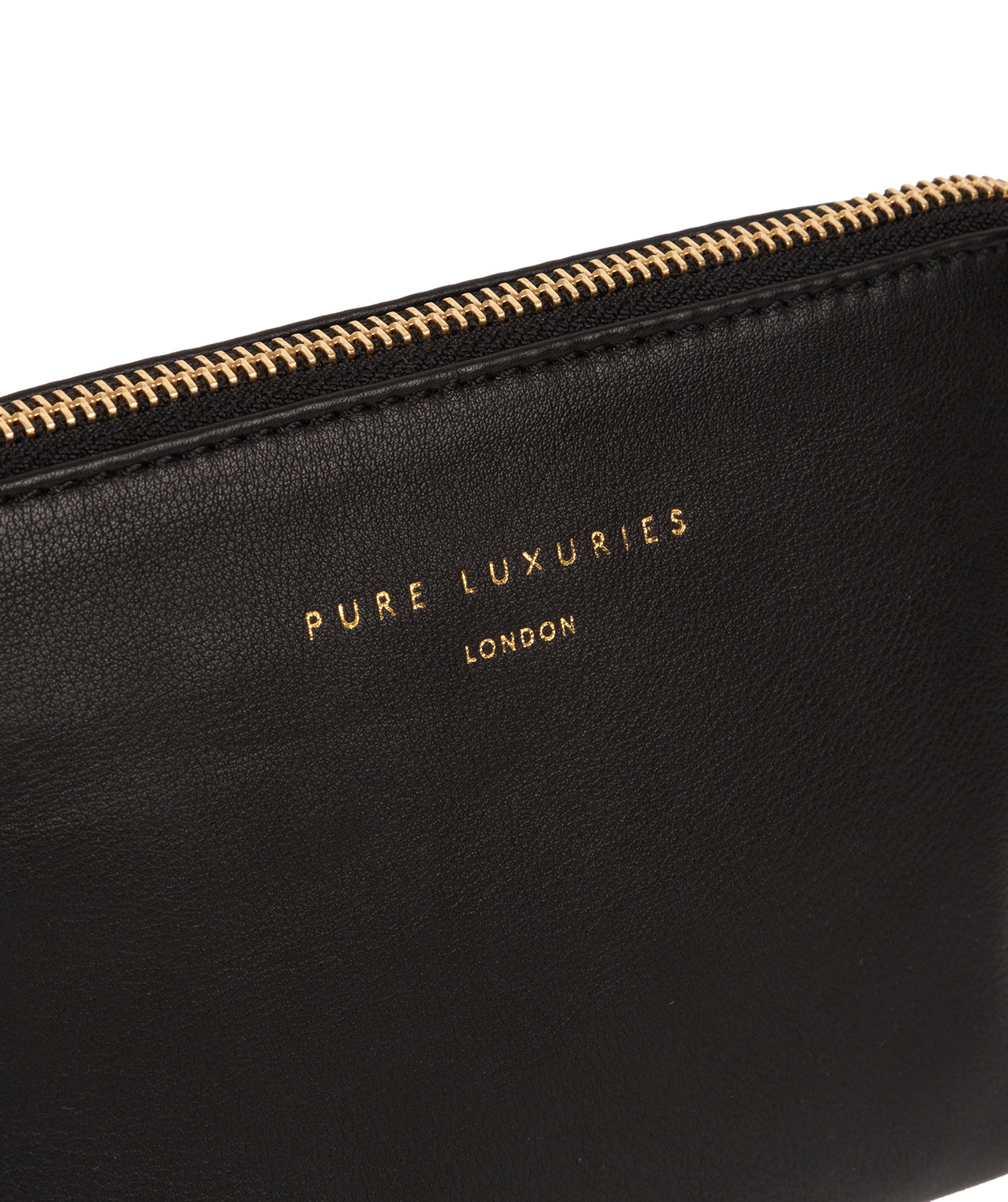 'Plaistow' Black Leather Make-Up Bag