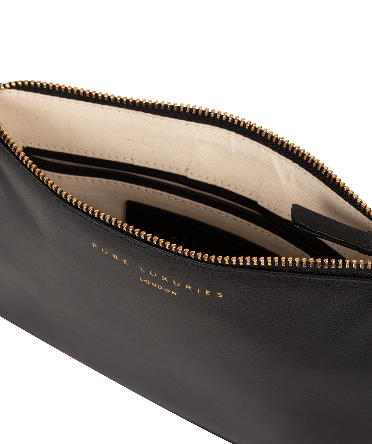 'Tadlow' Black Leather Pouch