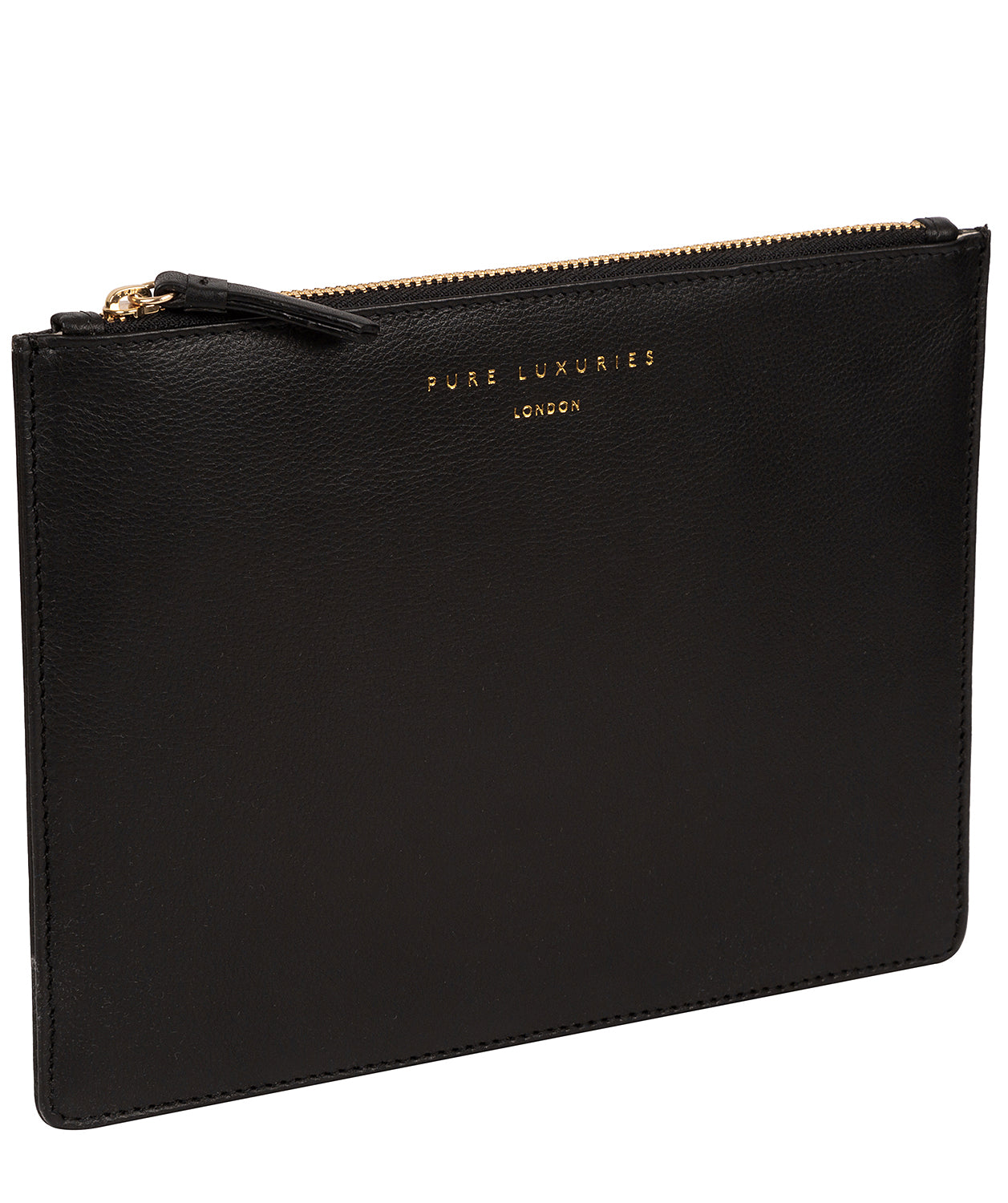 'Tadlow' Black Leather Pouch