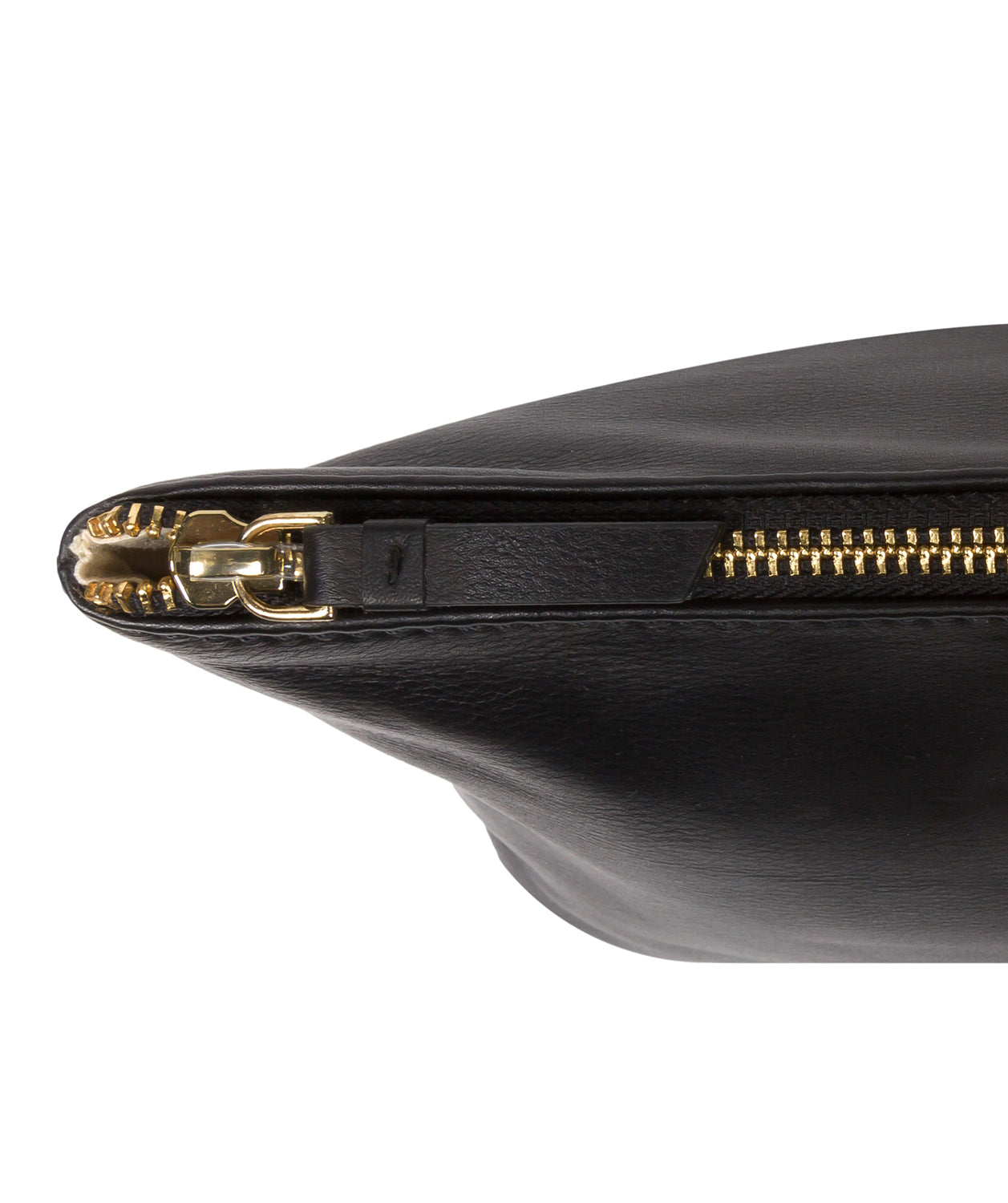 'Ealing' Black Leather Make-Up Bag