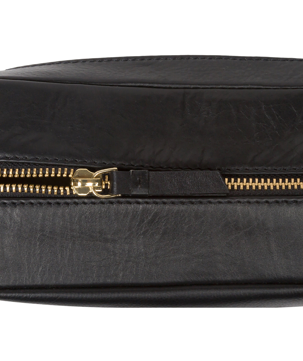 'Highgate' Black Leather Make-Up Bag