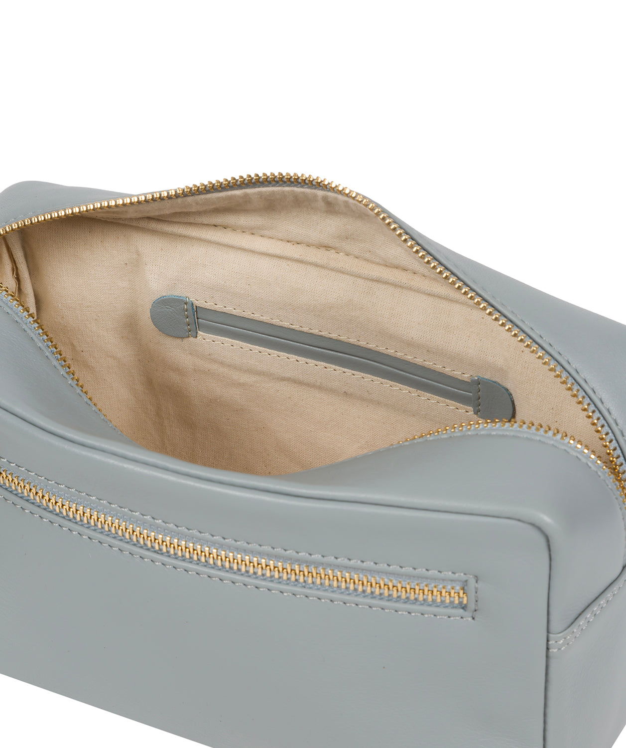 'Highgate' Cashmere Blue Leather Make-Up Bag