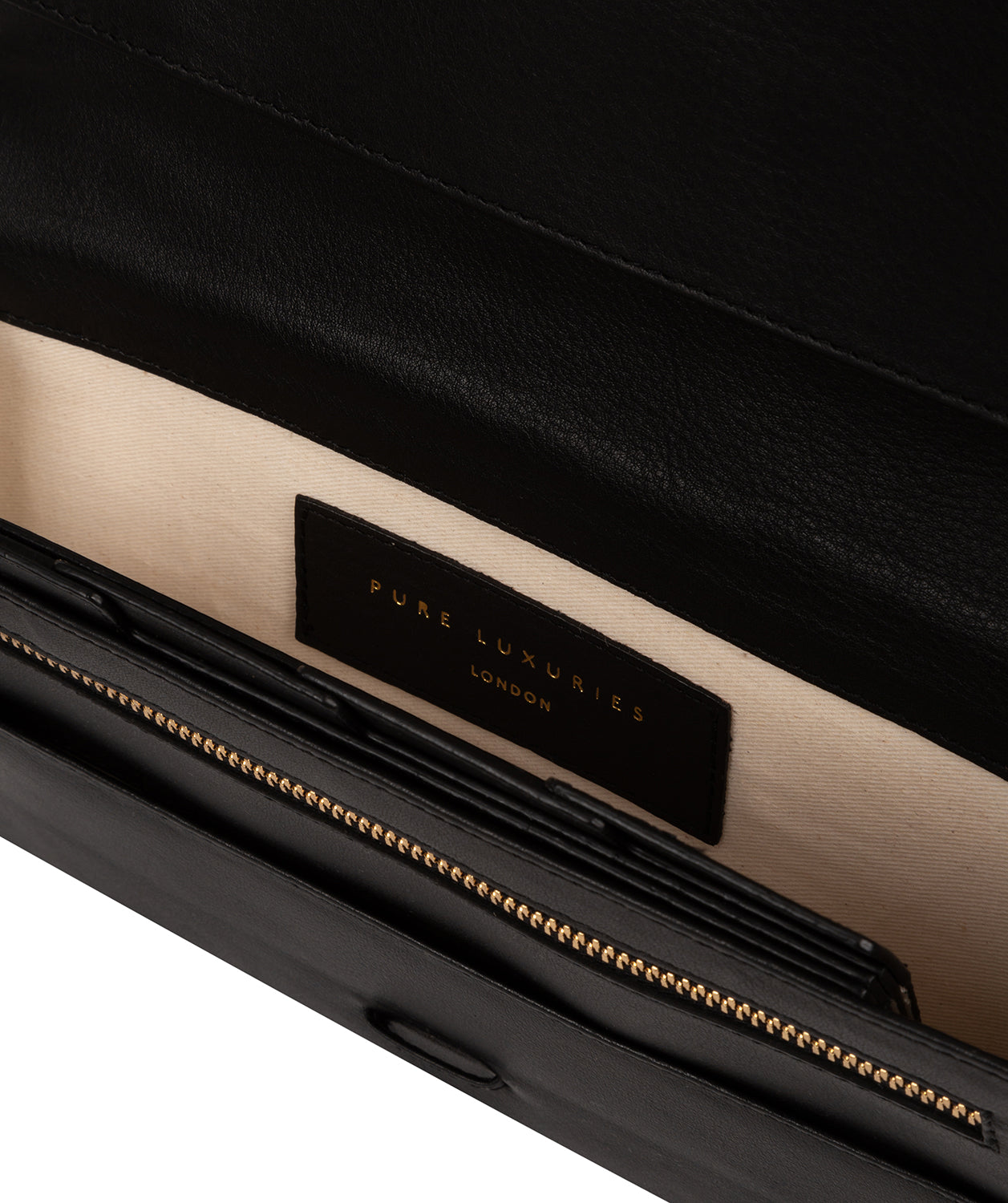 'Piccadily' Black Leather Travel Wallet