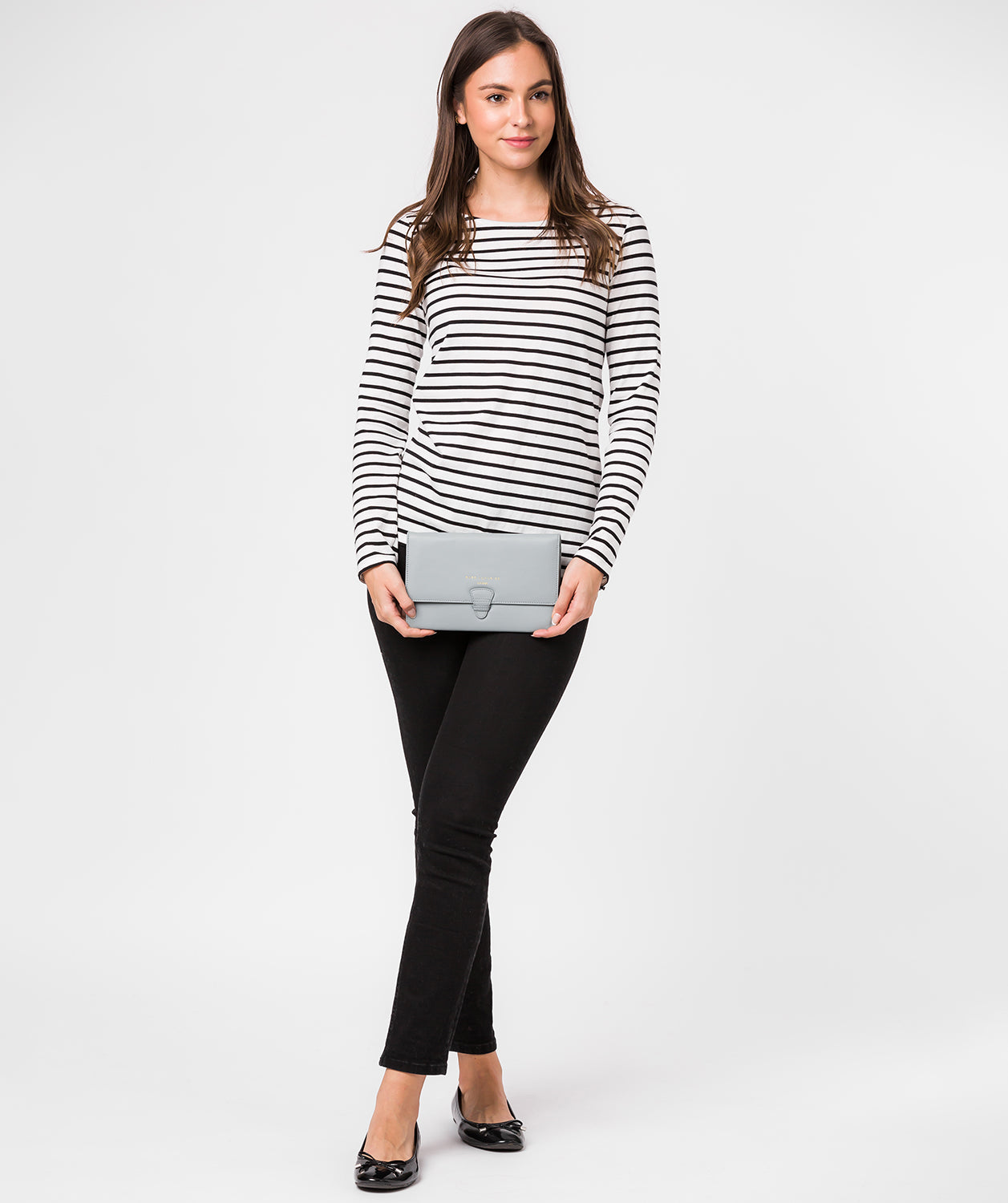 'Piccadily' Cashmere Blue Leather Travel Wallet