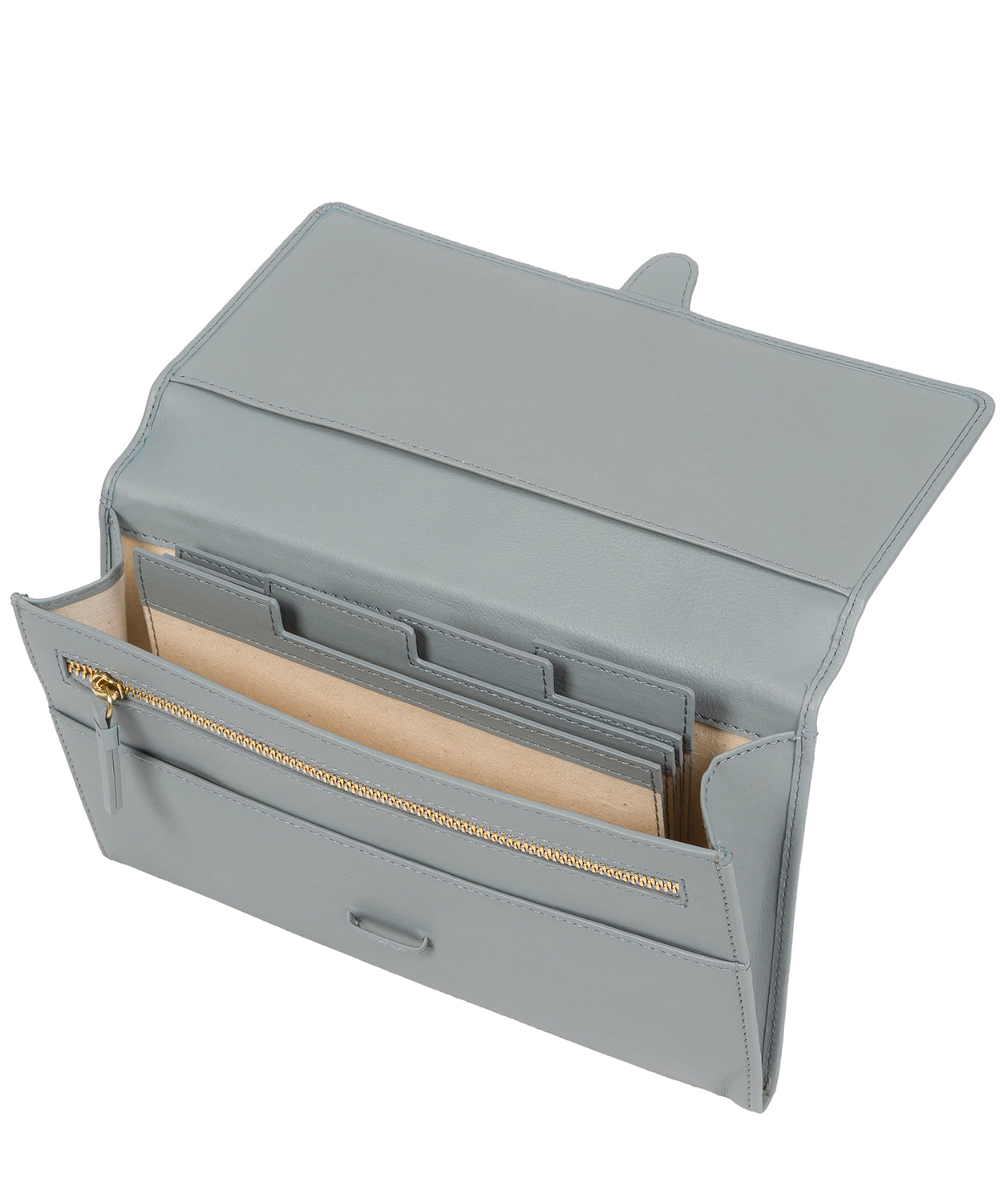 'Piccadily' Cashmere Blue Leather Travel Wallet