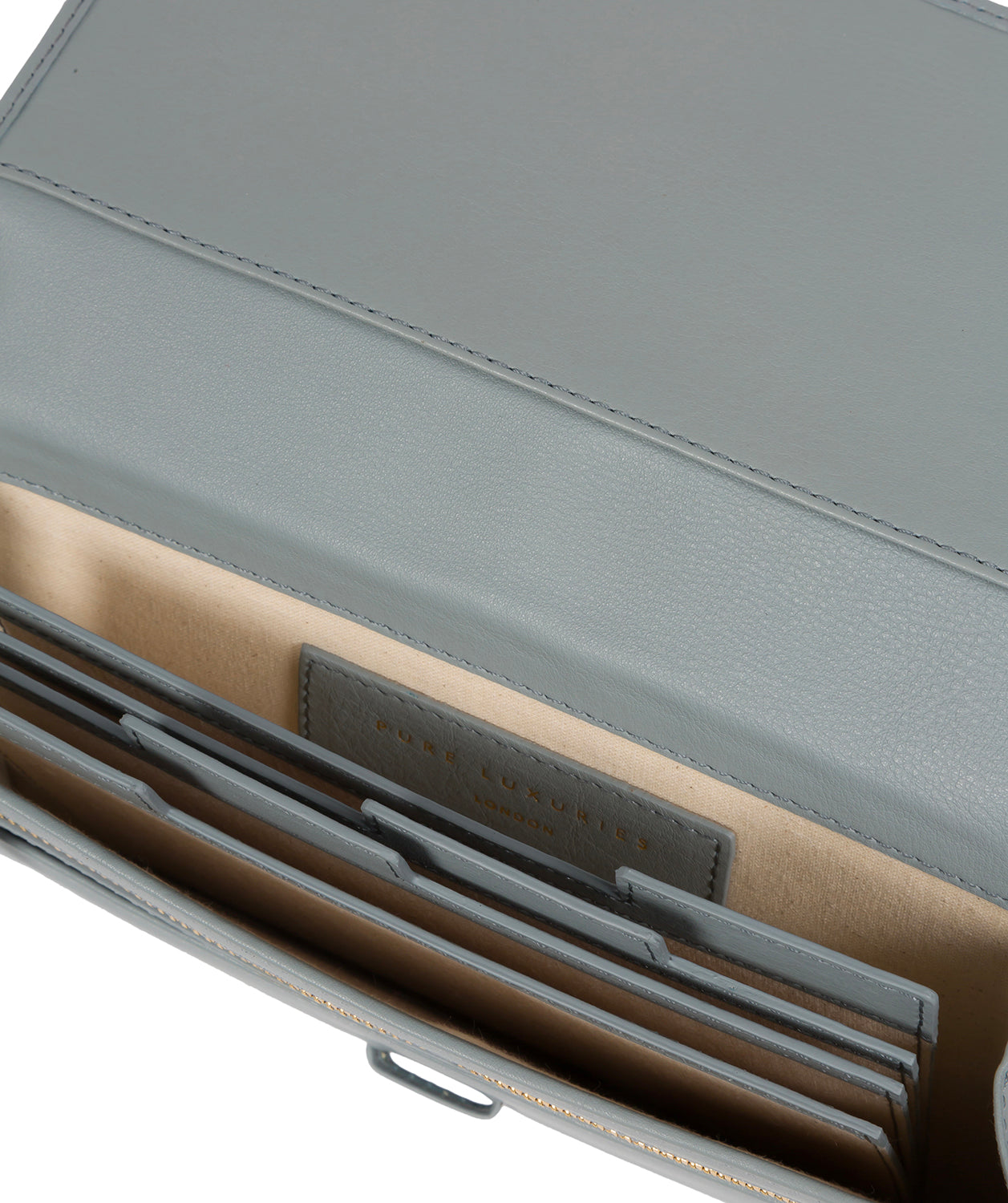 'Piccadily' Cashmere Blue Leather Travel Wallet