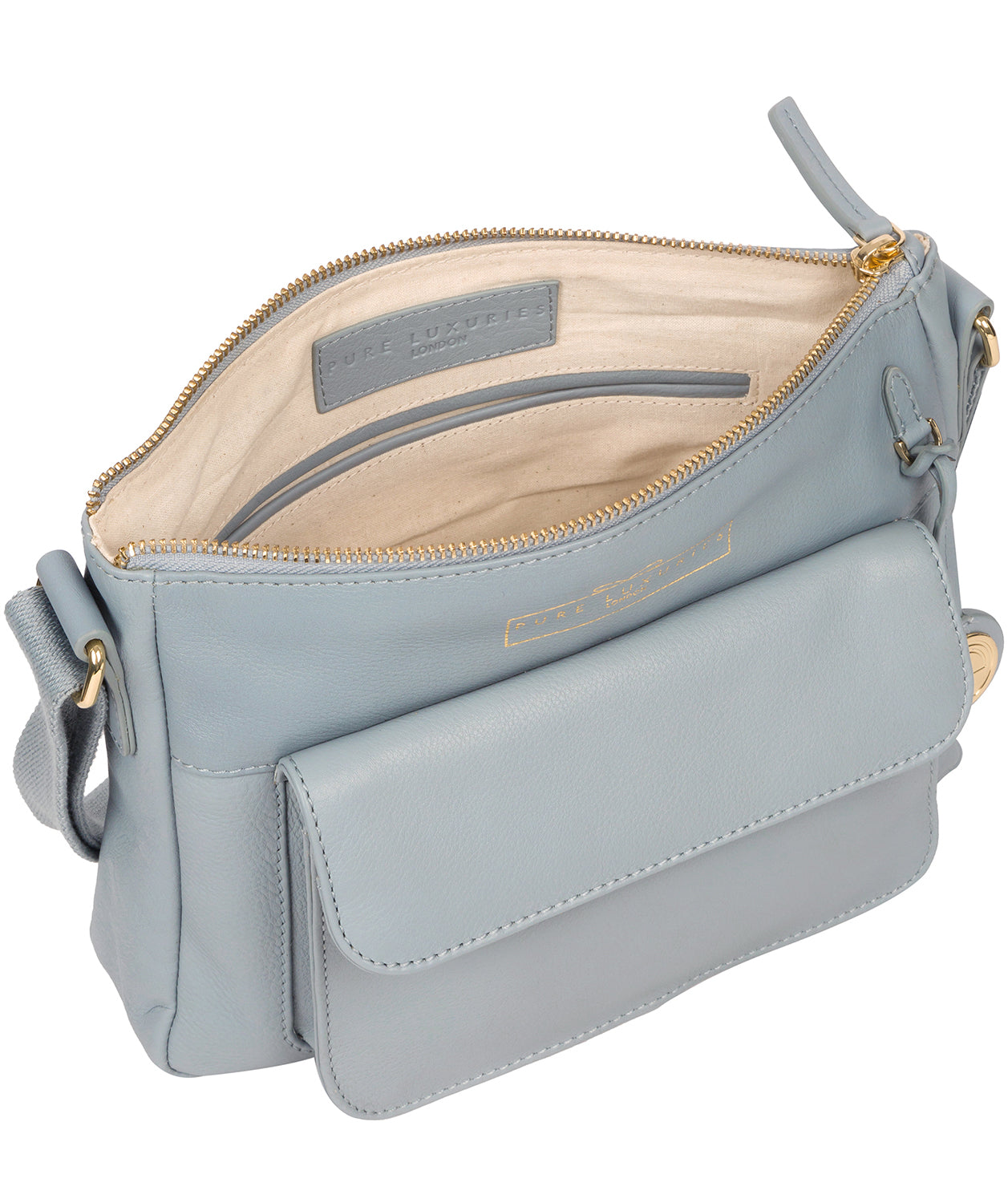 'Tindall' Cashmere Blue Leather Shoulder Bag