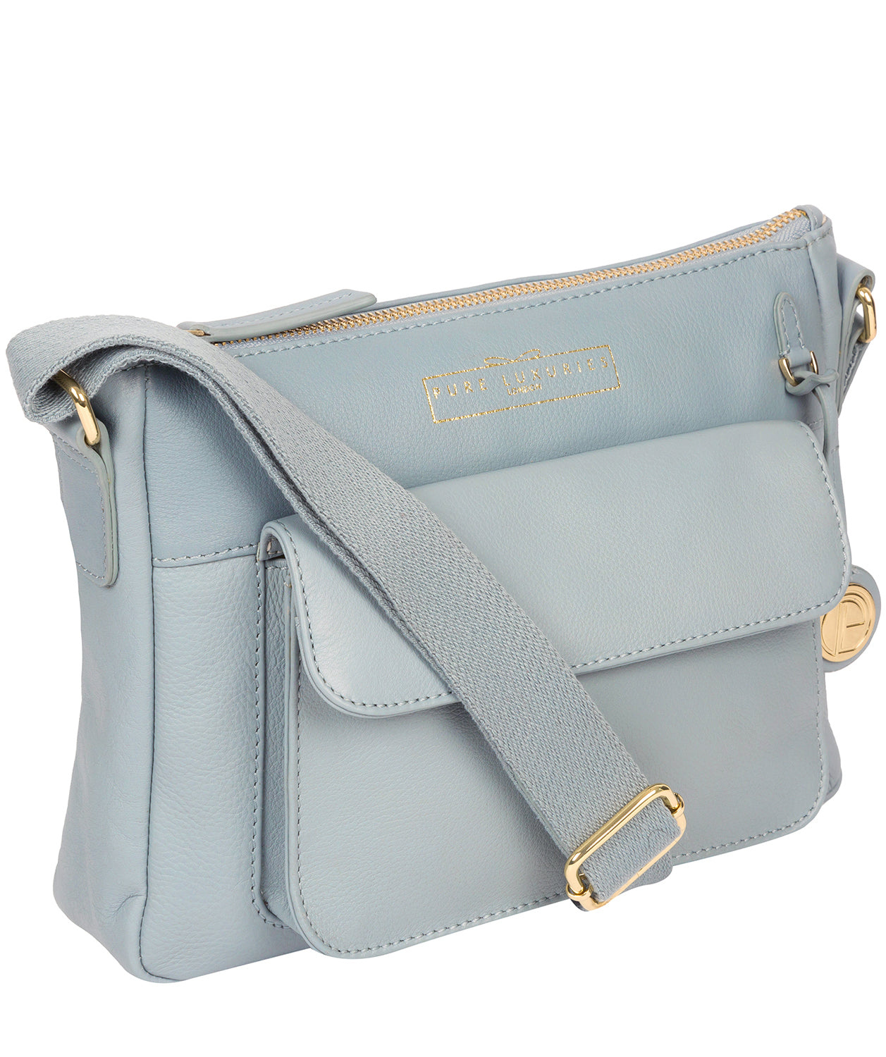 'Tindall' Cashmere Blue Leather Shoulder Bag