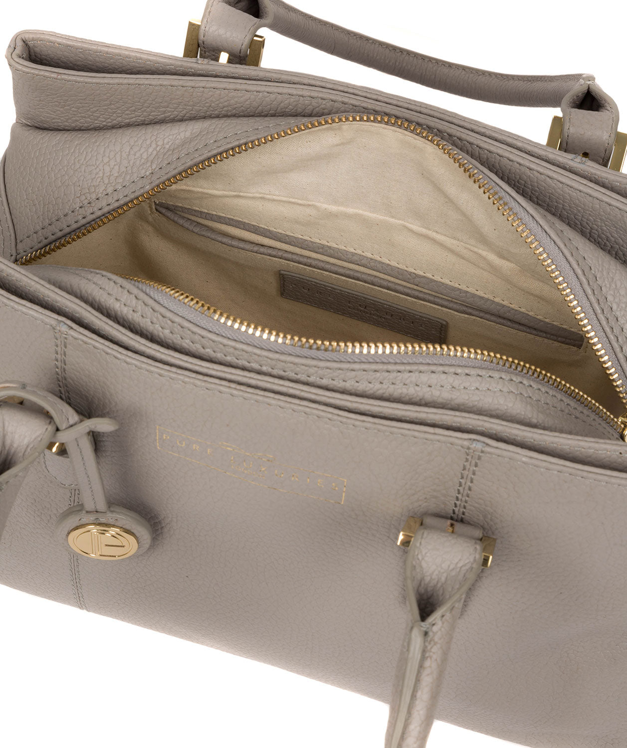 'Astley' Grey Leather Handbag