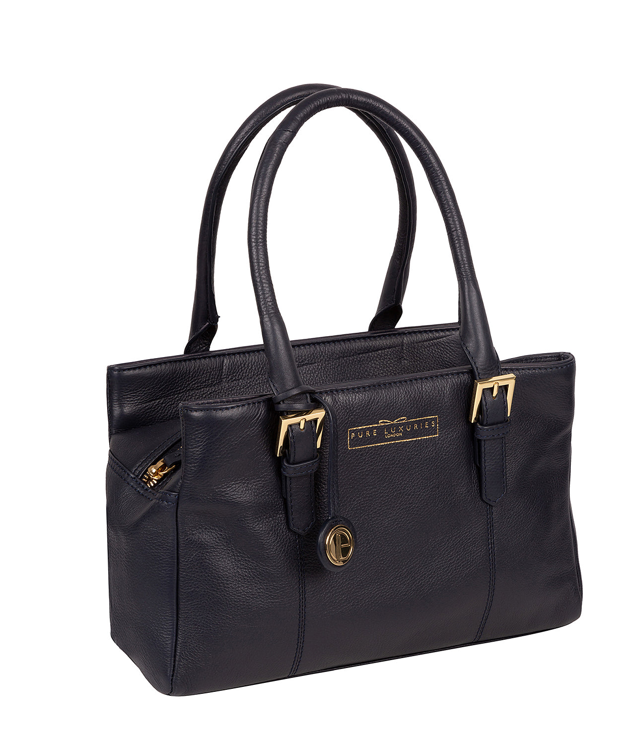 'Astley' Navy Leather Handbag