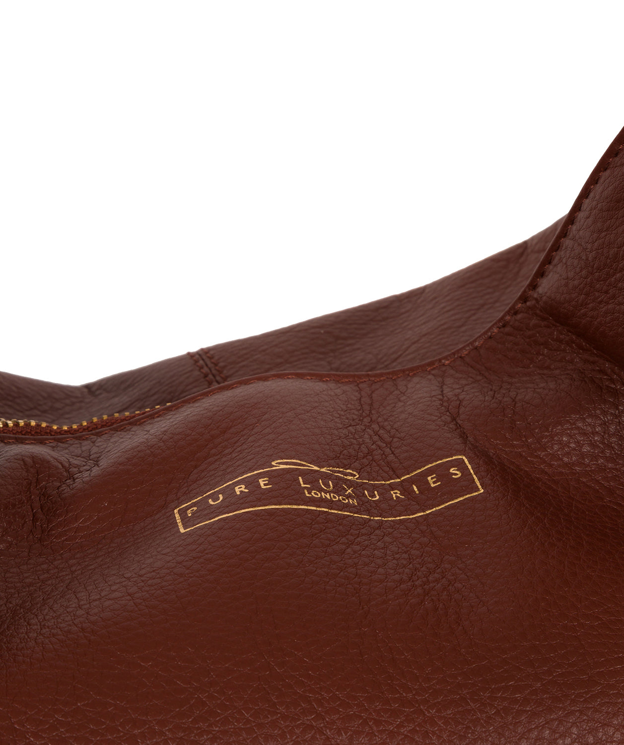 'Tenley' Chestnut Leather Shoulder Bag