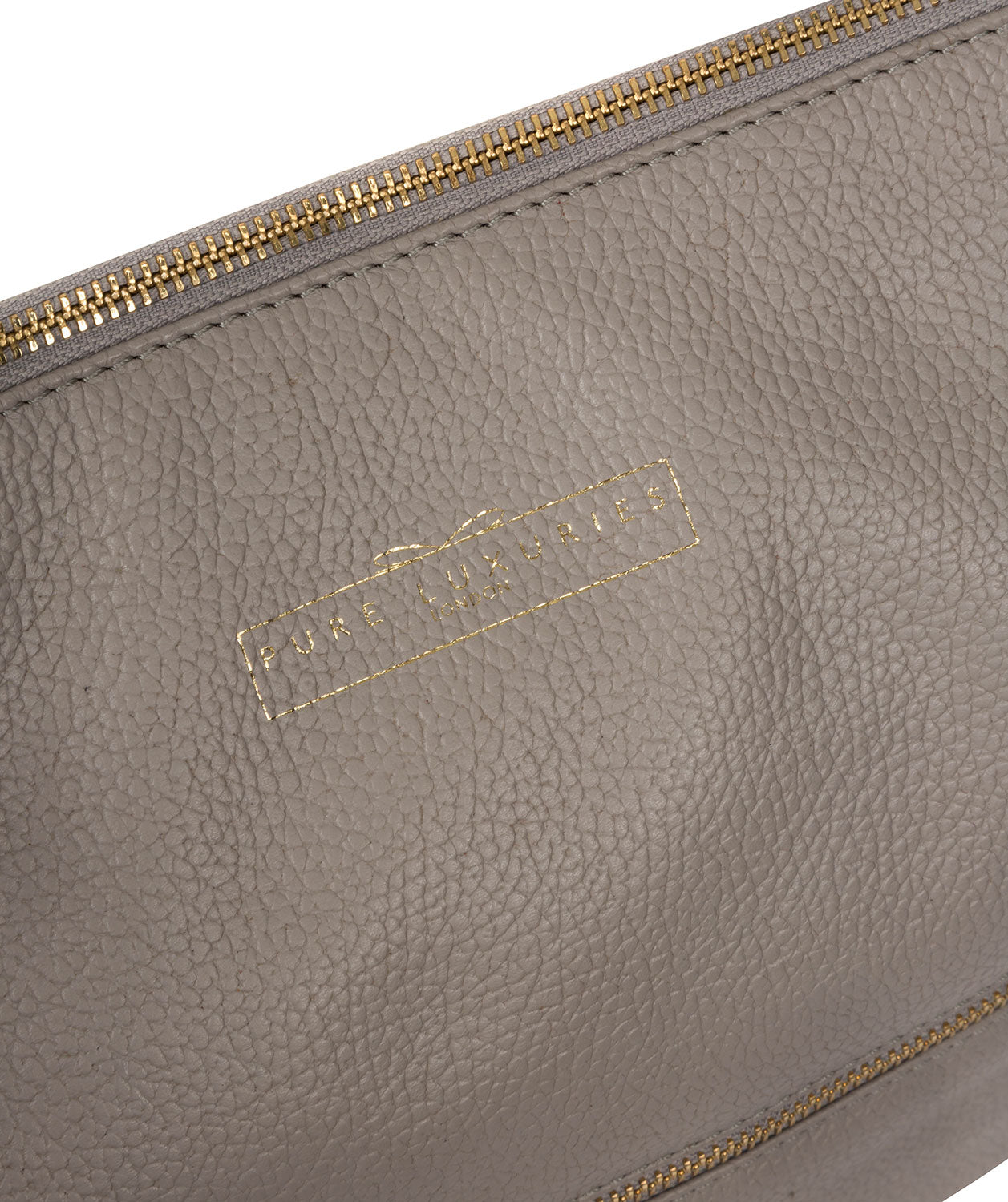 'Tenley' Grey Leather Shoulder Bag