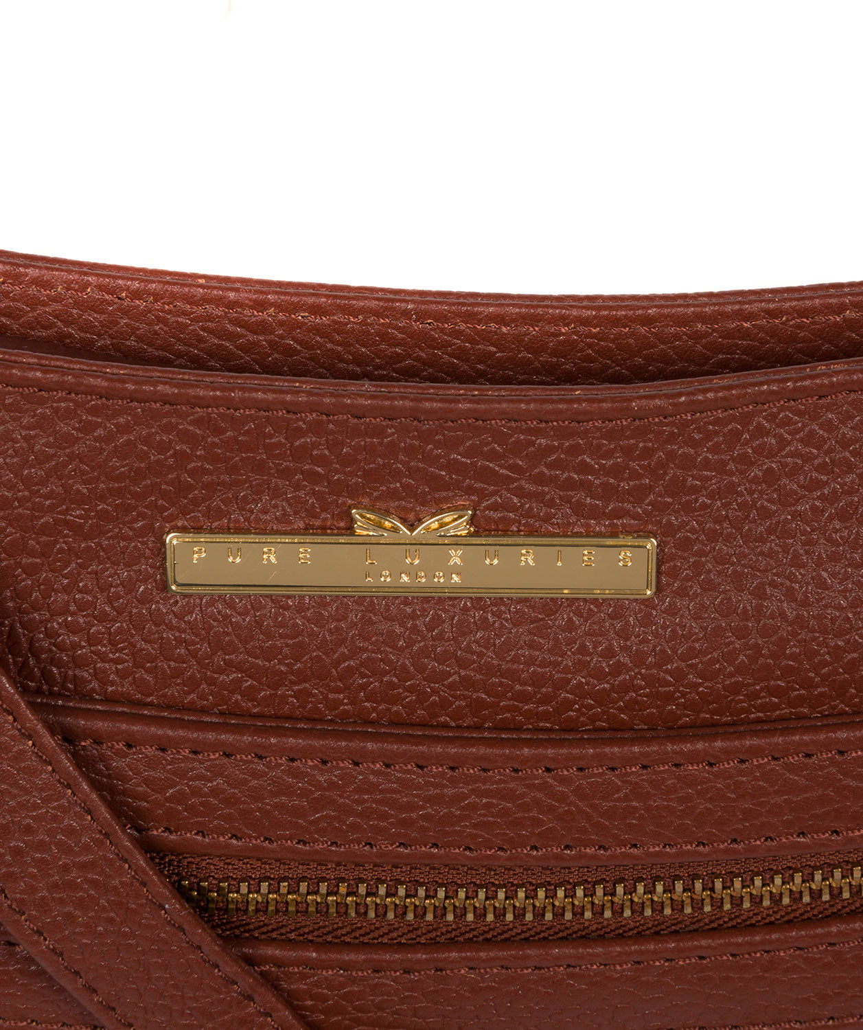 'Lewes' Chestnut Leather Cross Body Bag