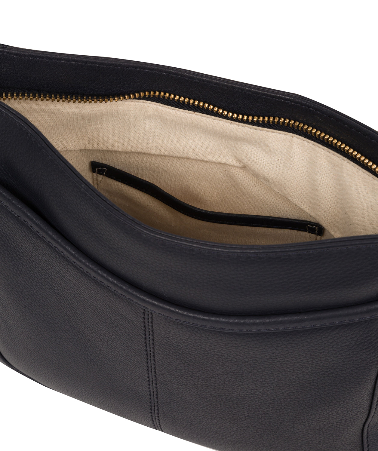 'Lewes' Navy Leather Cross Body Bag