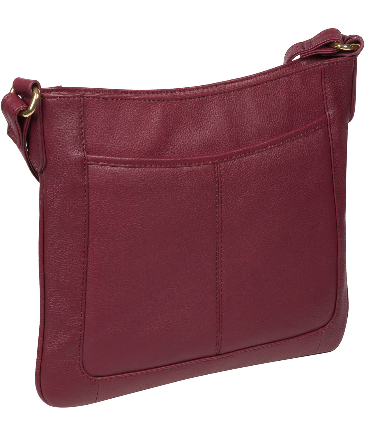 'Lewes' Pomegranate Leather Cross Body Bag