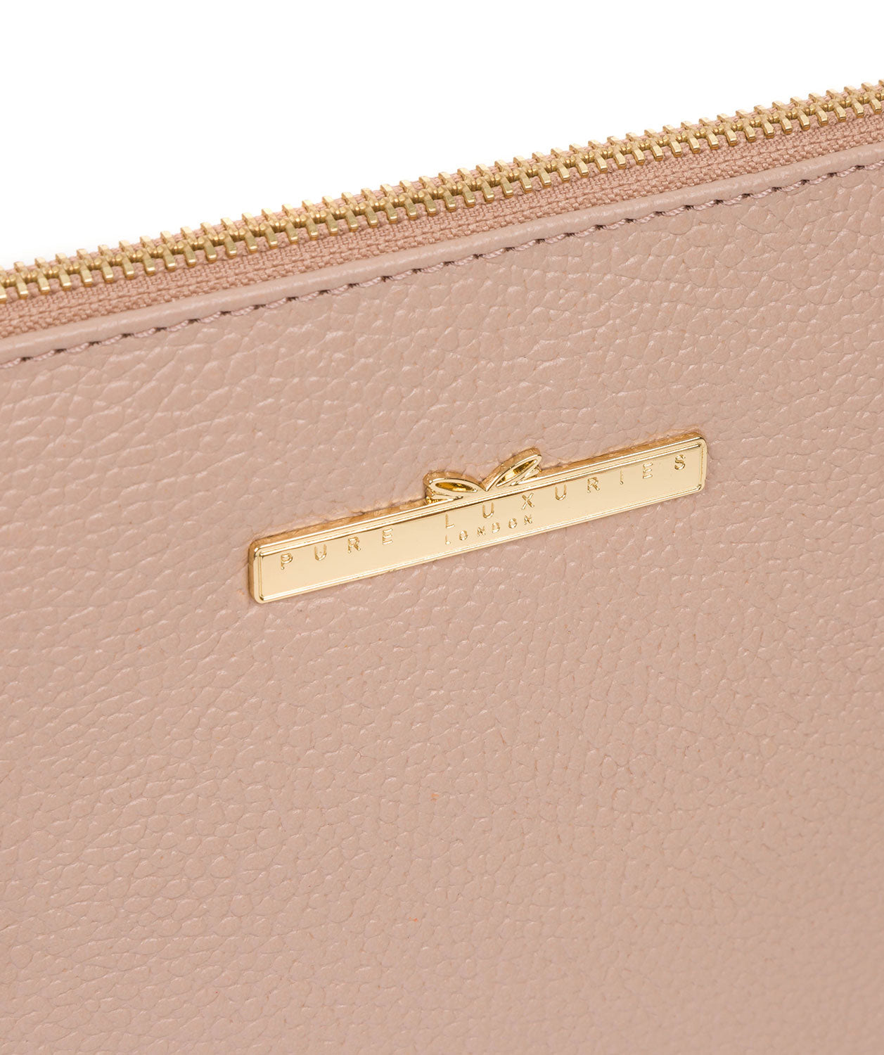 'Arlesey' Blush Pink Leather Clutch Bag
