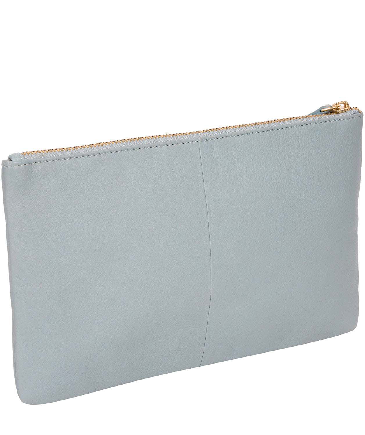 'Arlesey' Cashmere Blue Leather Clutch Bag
