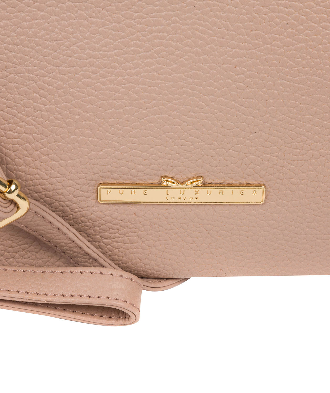 'Lytham' Blush Pink Leather Cross Body Clutch Bag