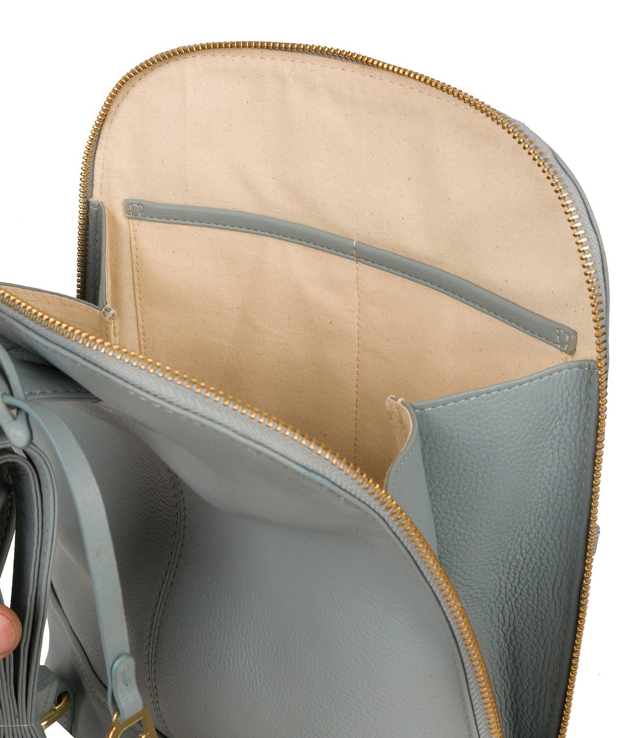 'Elland' Cashmere Blue Leather Backpack