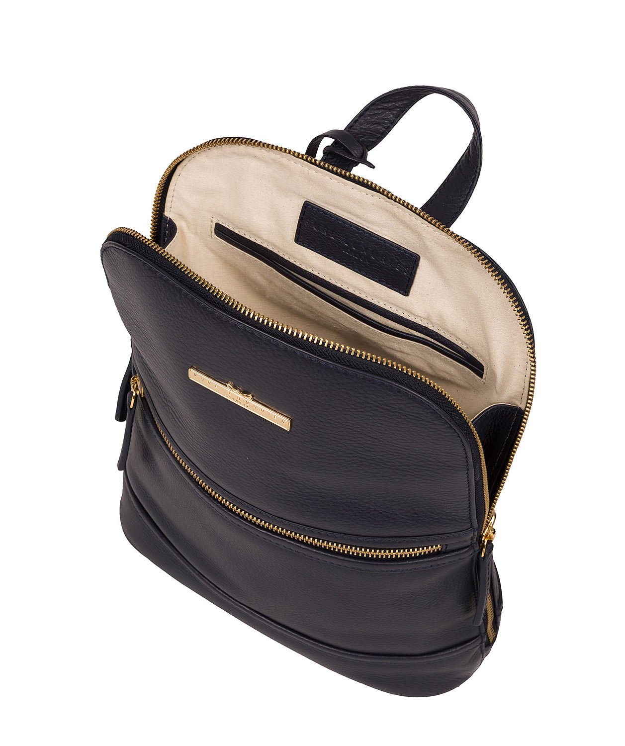 'Elland' Navy Leather Backpack
