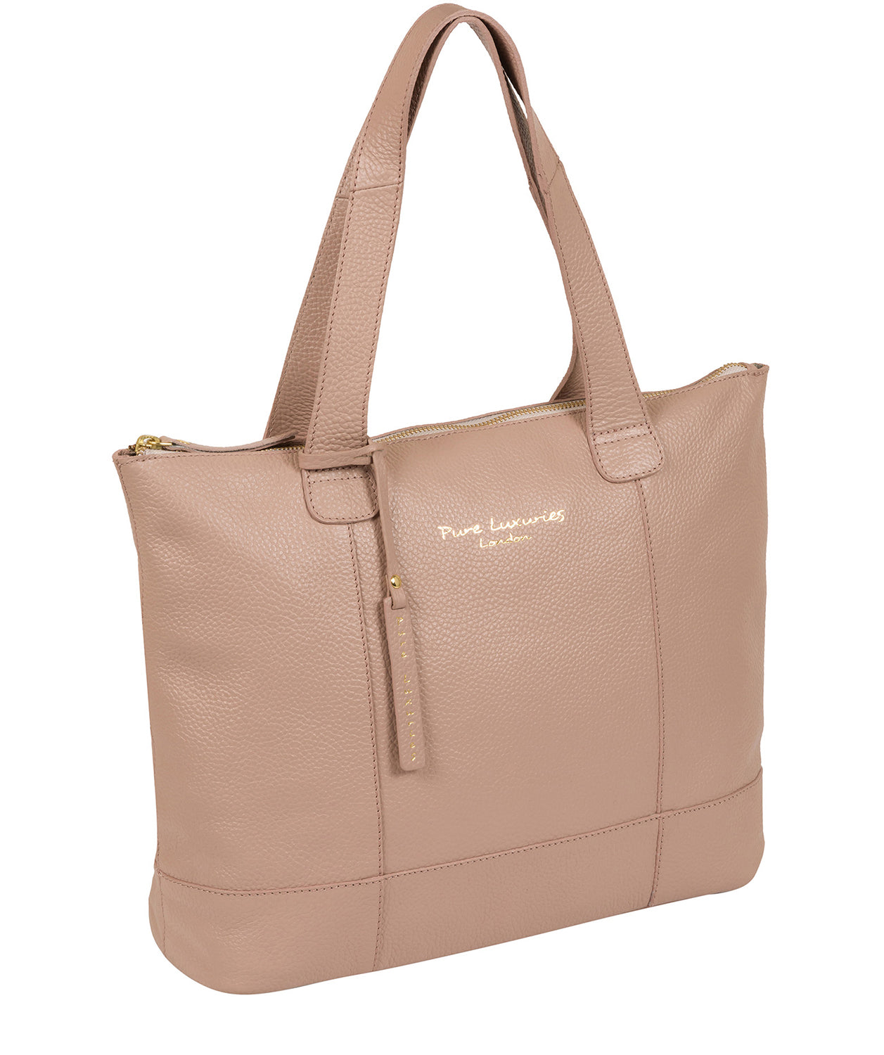'Sachi' Blush Pink Leather Tote Bag