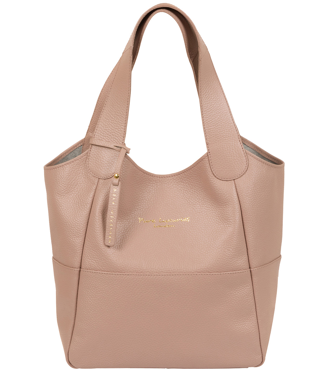 Pink Leather Tote Bag 'Freer' by Pure Luxuries
