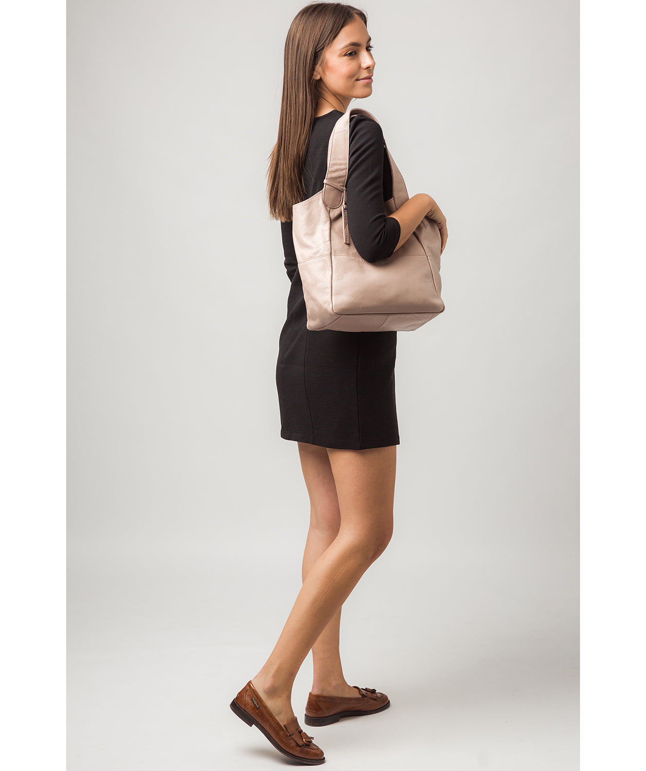 'Freer' Blush Pink Leather Tote Bag