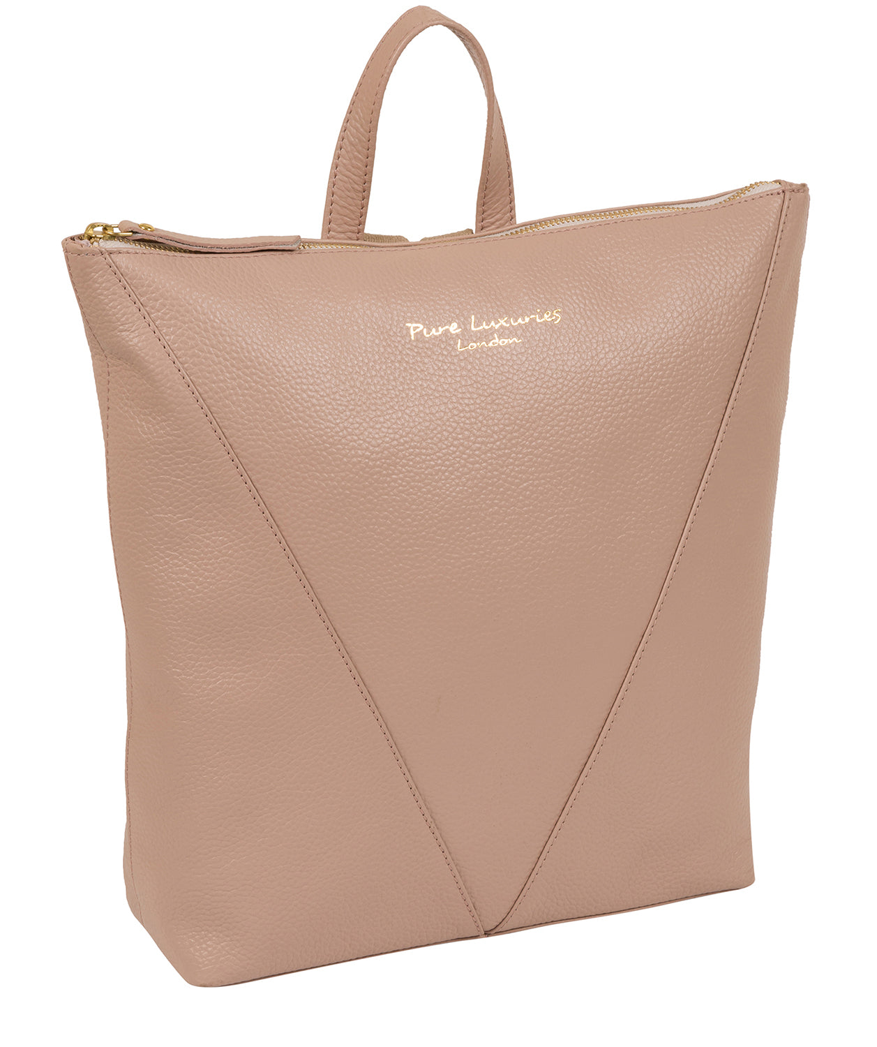 'Arti' Blush Pink Leather Backpack