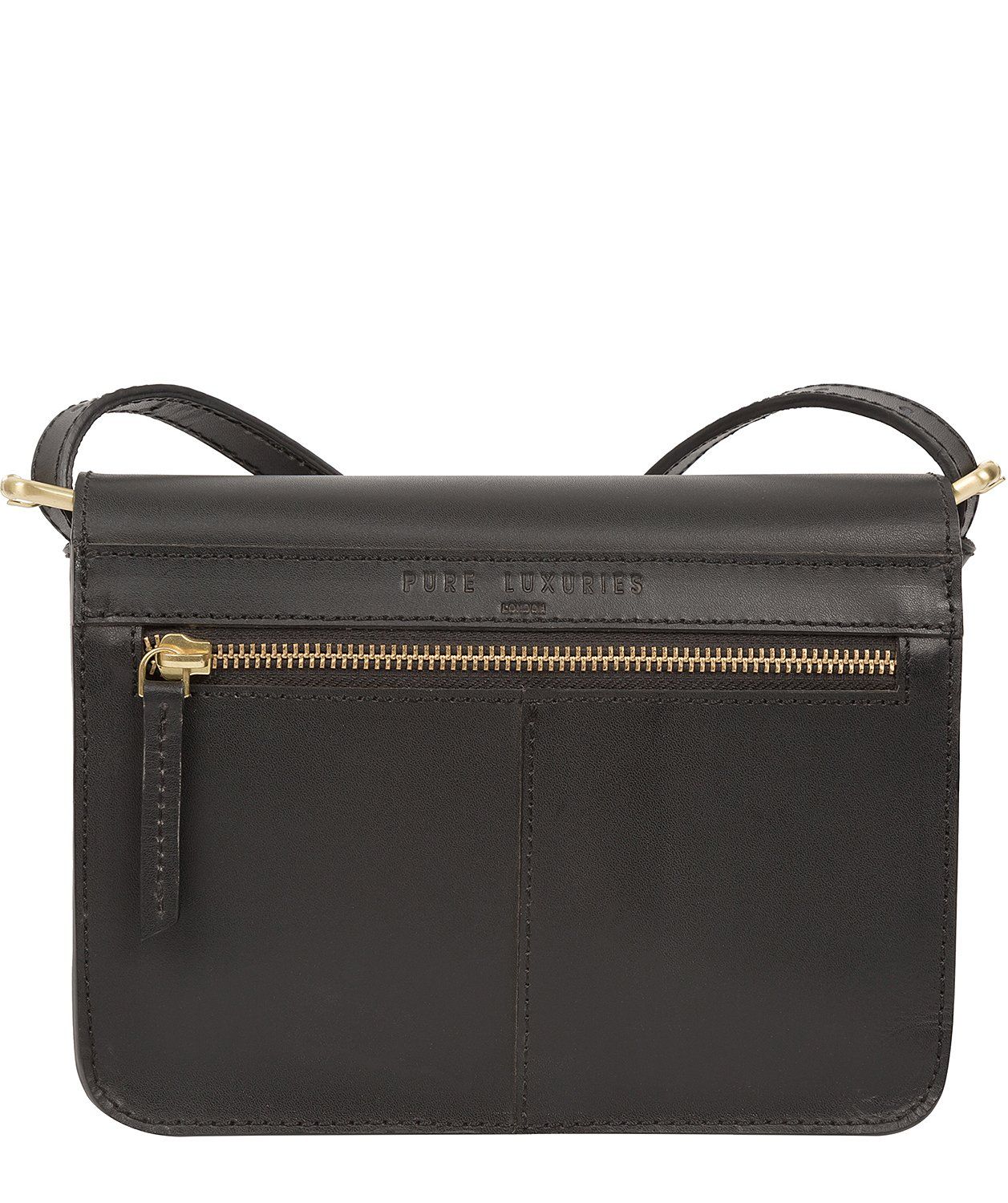 'Langdale' Black Leather Cross Body Bag