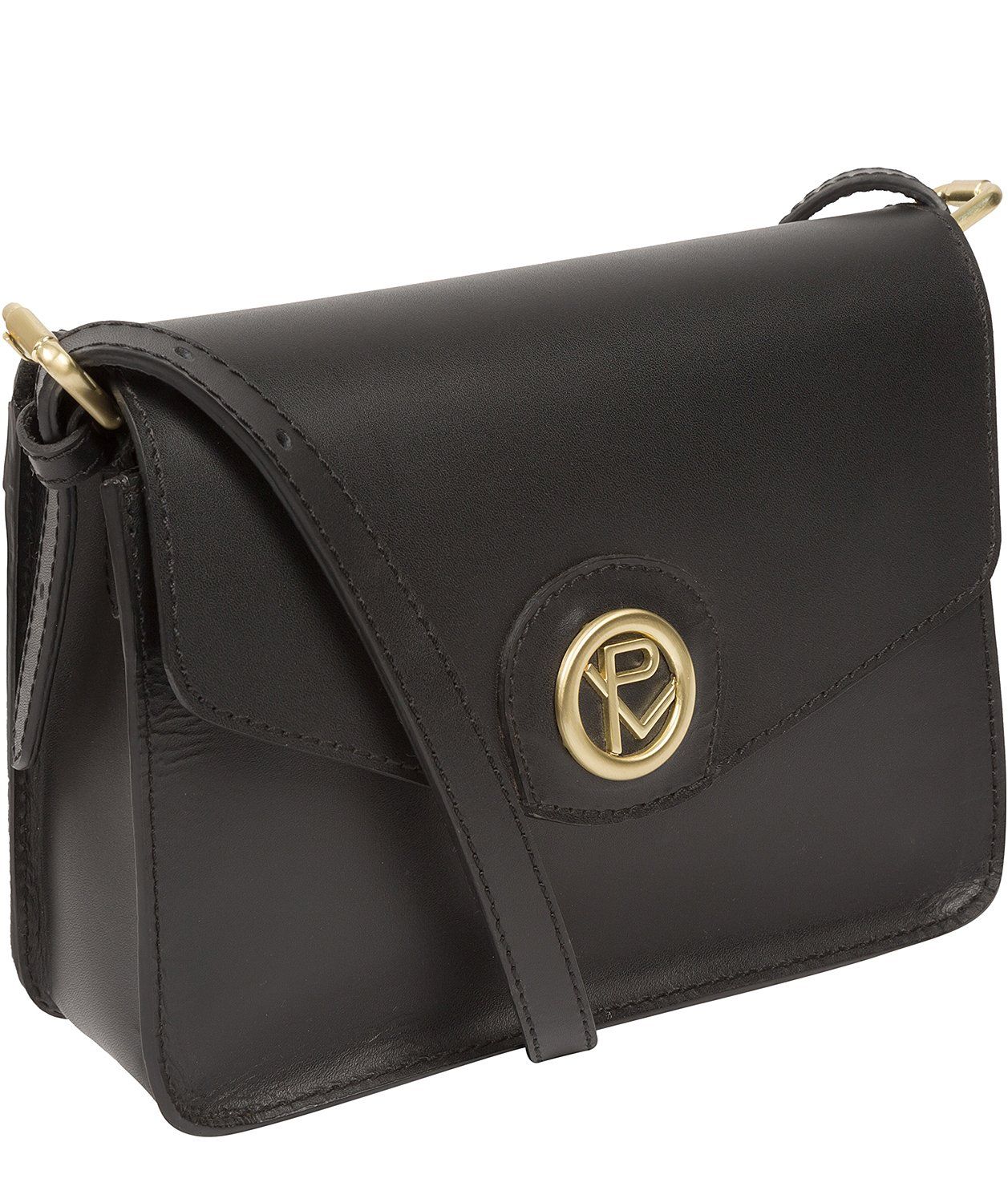 'Langdale' Black Leather Cross Body Bag