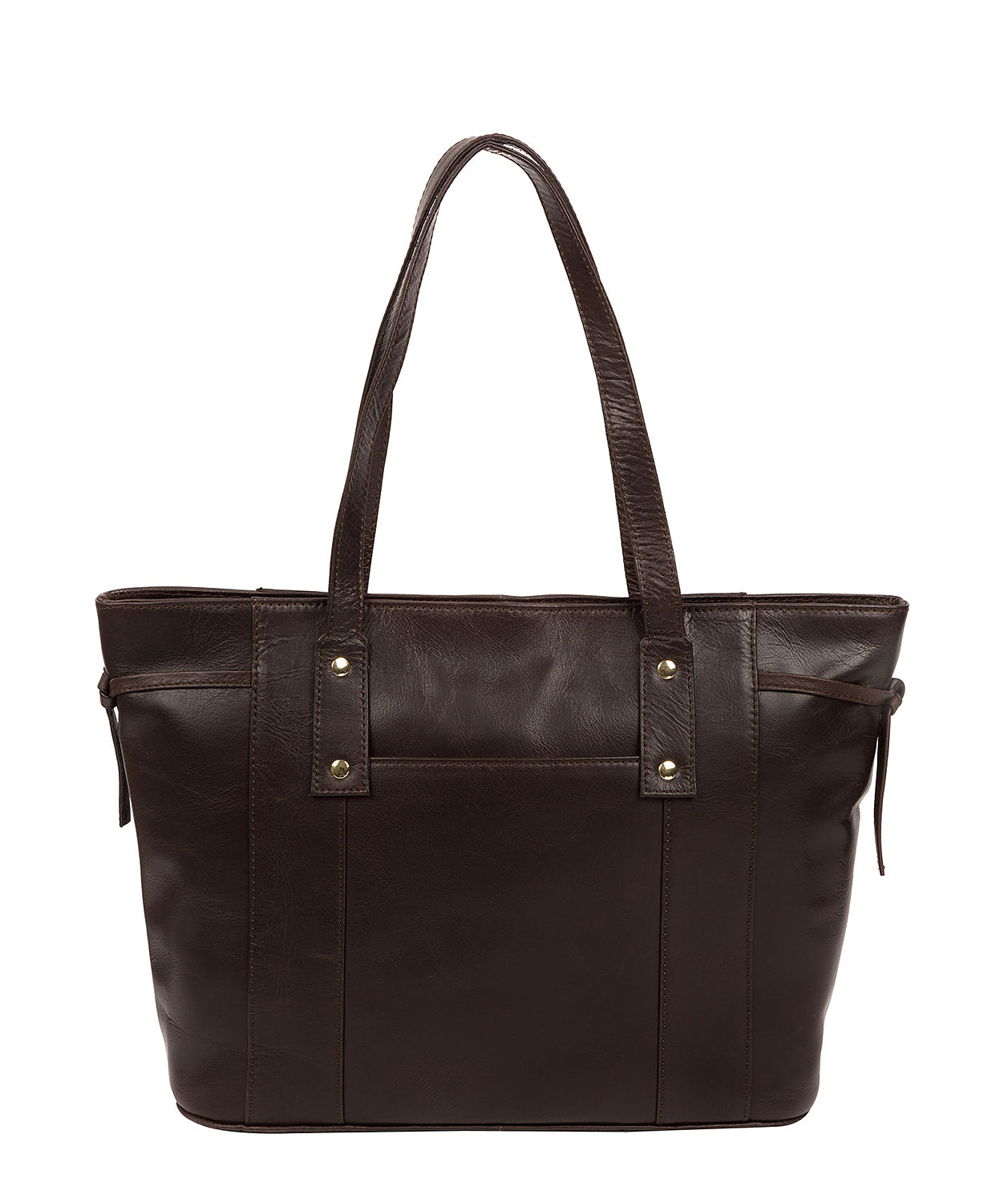 'Calista' Dark Brown Leather Tote Bag