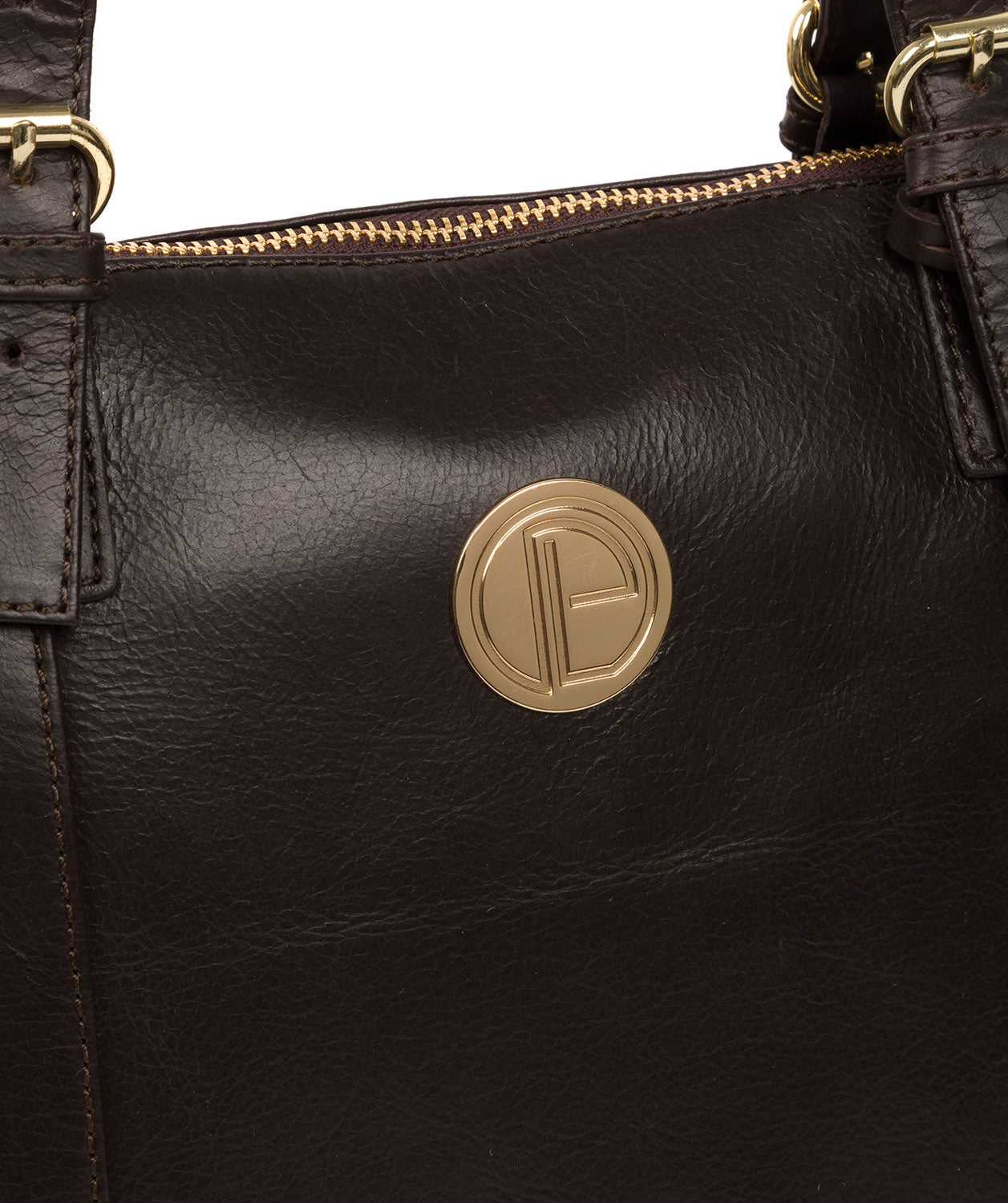 'Aster' Dark Brown Leather Tote Bag