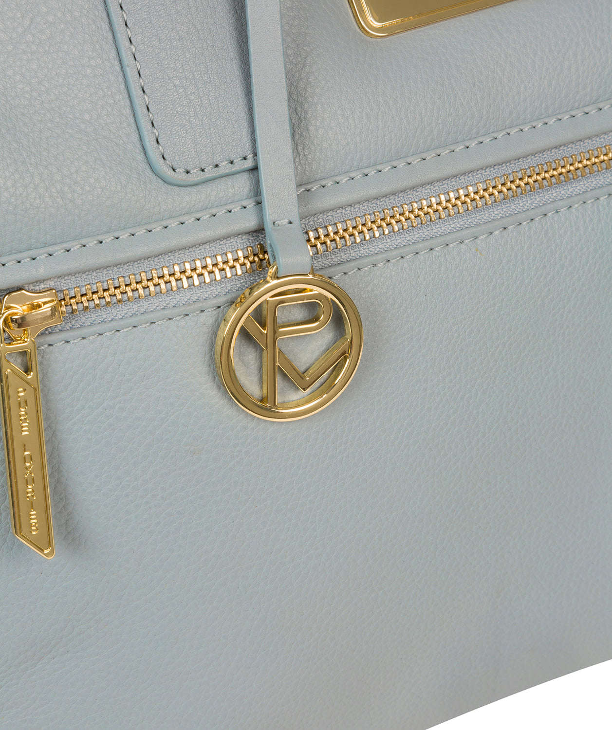 'Faye' Cashmere Blue Leather Tote Bag