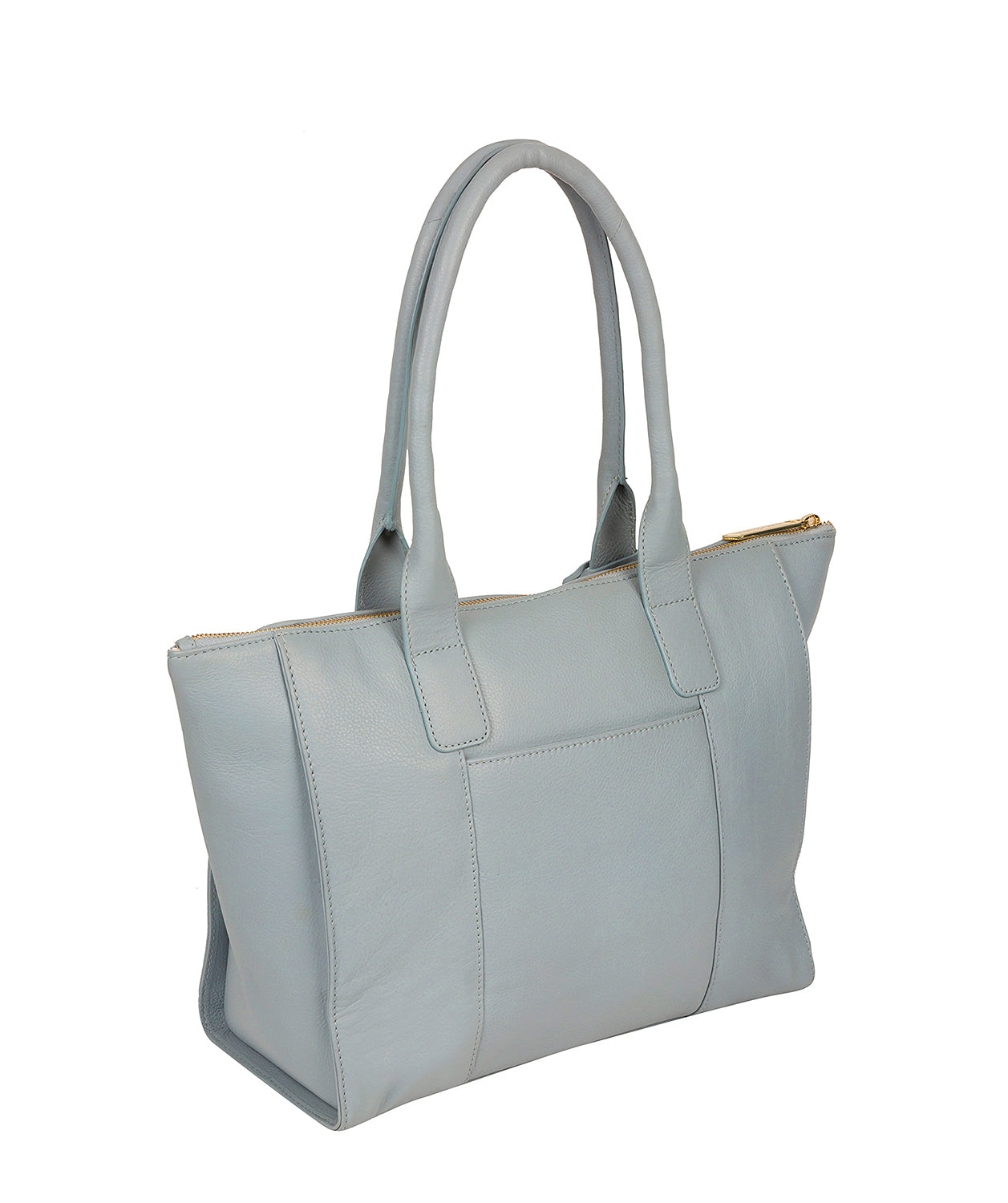 'Faye' Cashmere Blue Leather Tote Bag
