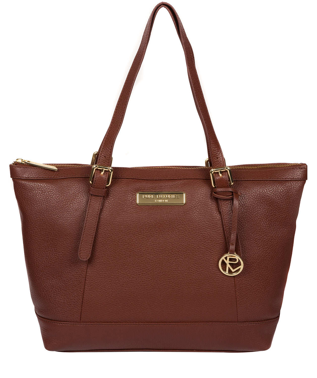 'Emily' Chestnut Leather Tote Bag
