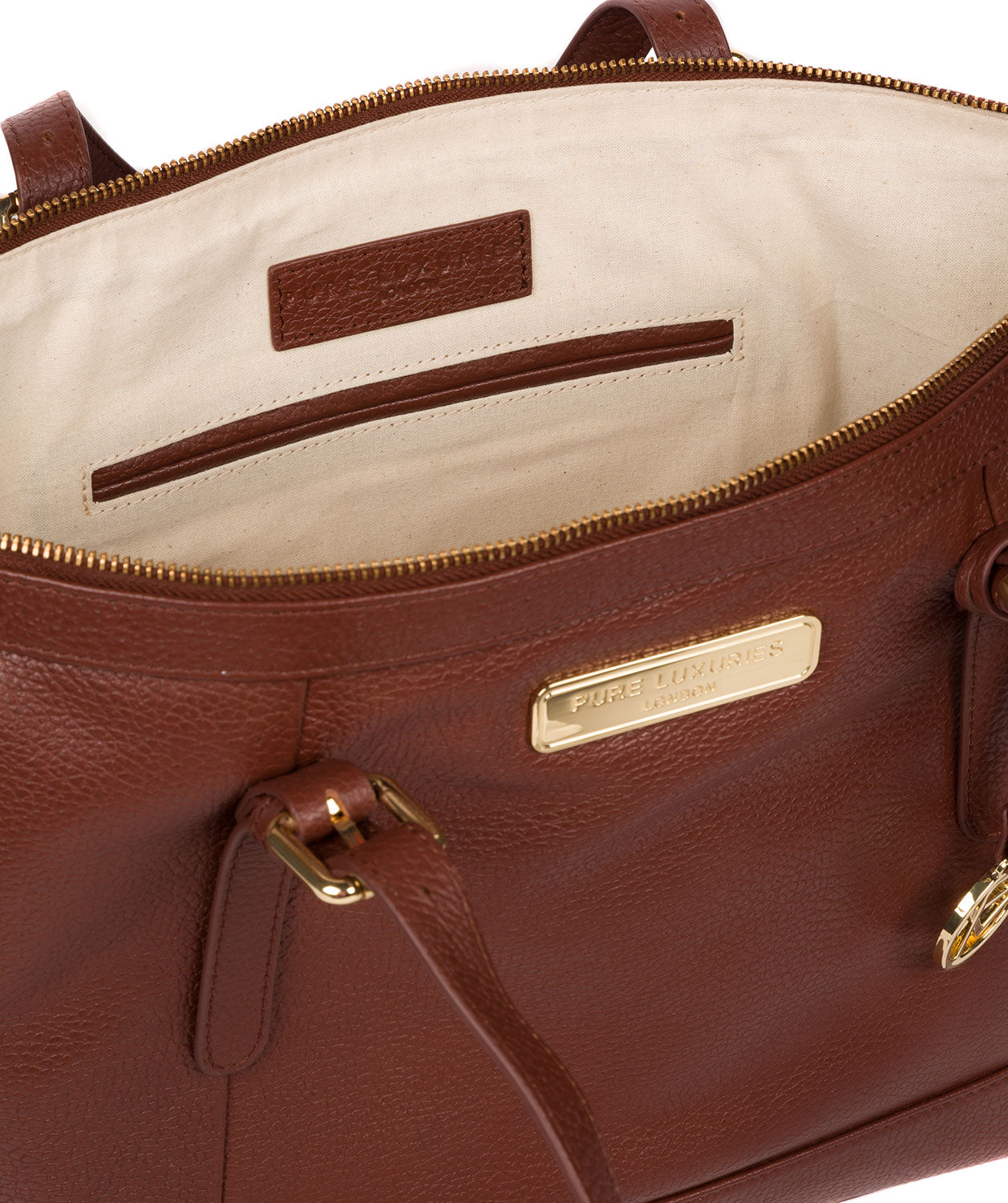 'Emily' Chestnut Leather Tote Bag