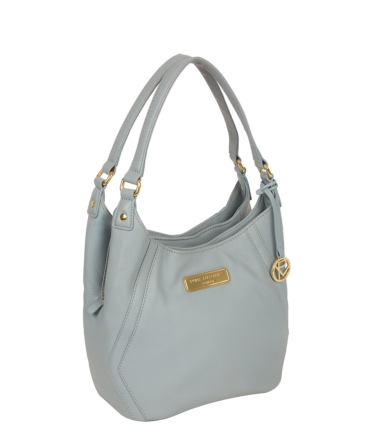 'Abigail' Cashmere Blue Leather Shoulder Bag