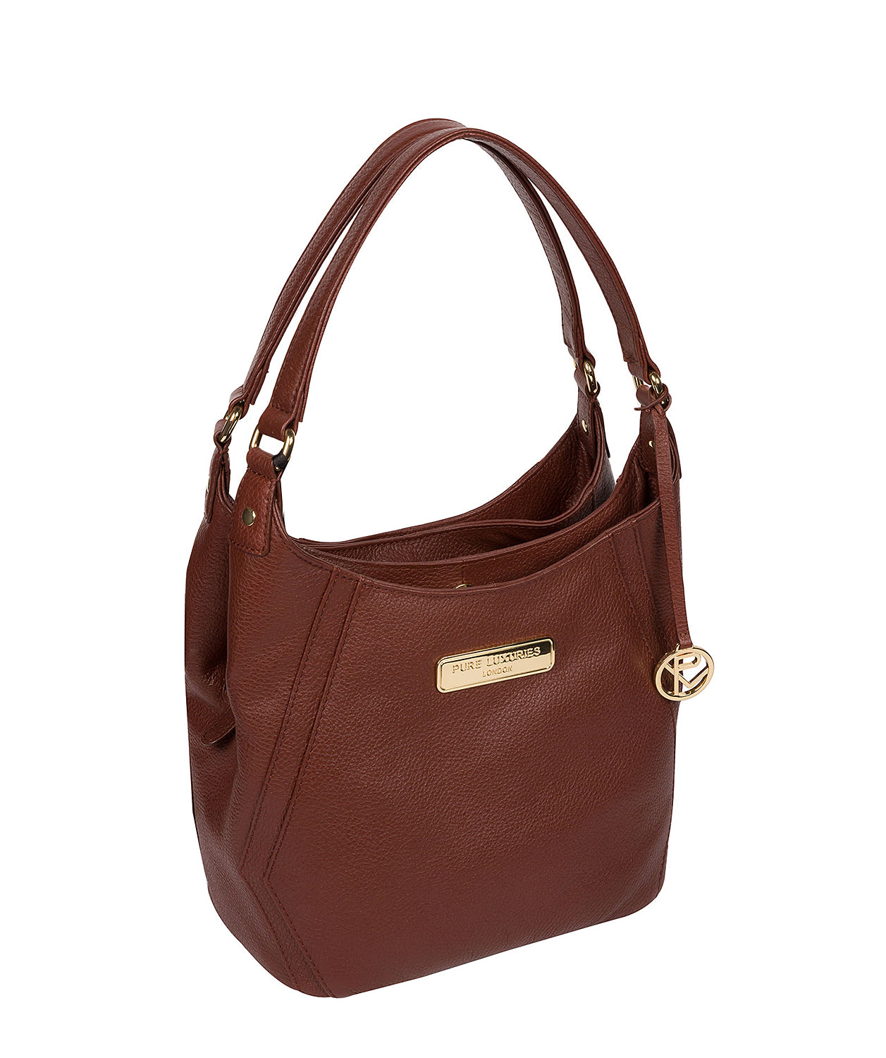 'Abigail' Chestnut Leather Shoulder Bag