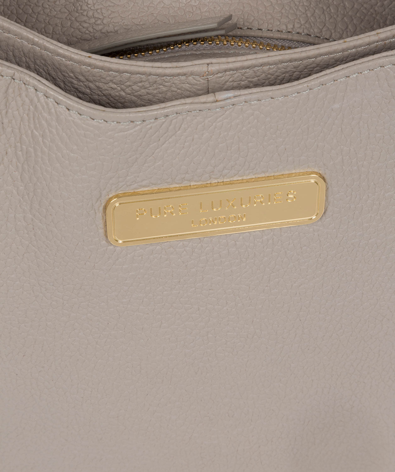 'Abigail' Grey Leather Shoulder Bag