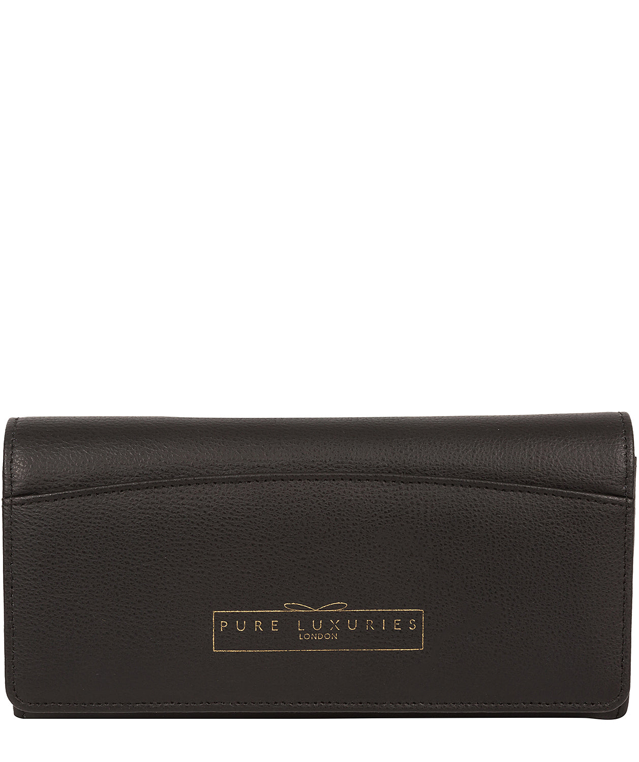 'Izabel' Jet Black Leather Purse