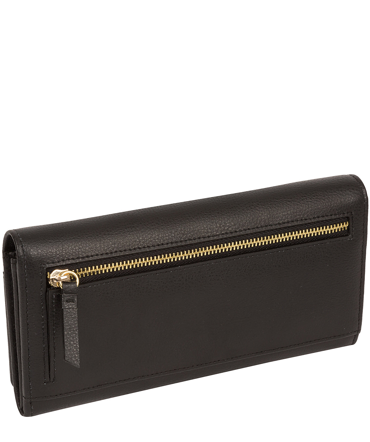 'Izabel' Jet Black Leather Purse