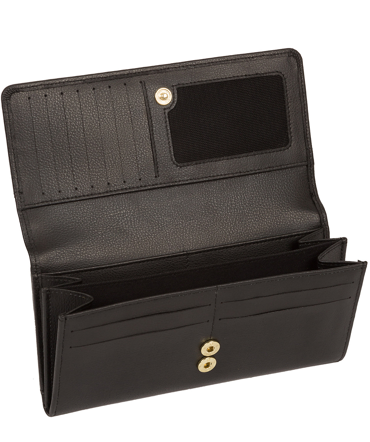 'Izabel' Jet Black Leather Purse