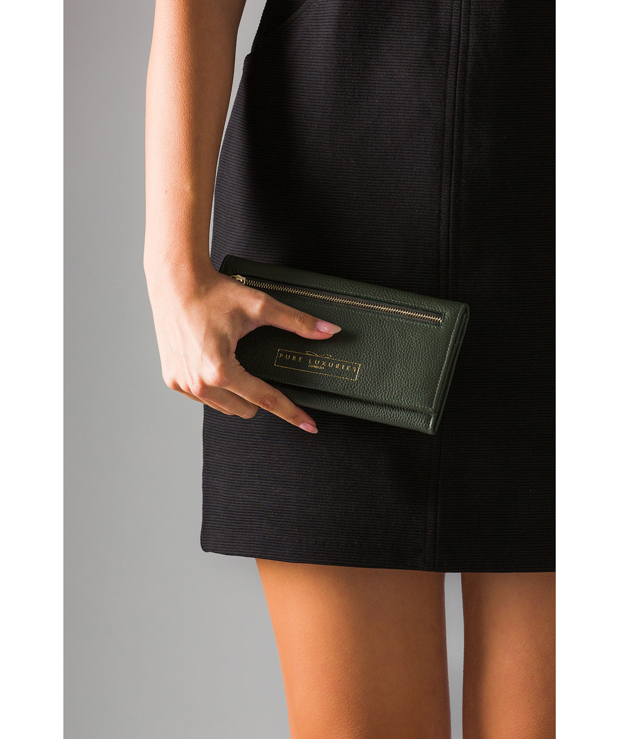 'Monika' Hunter Green Leather Purse