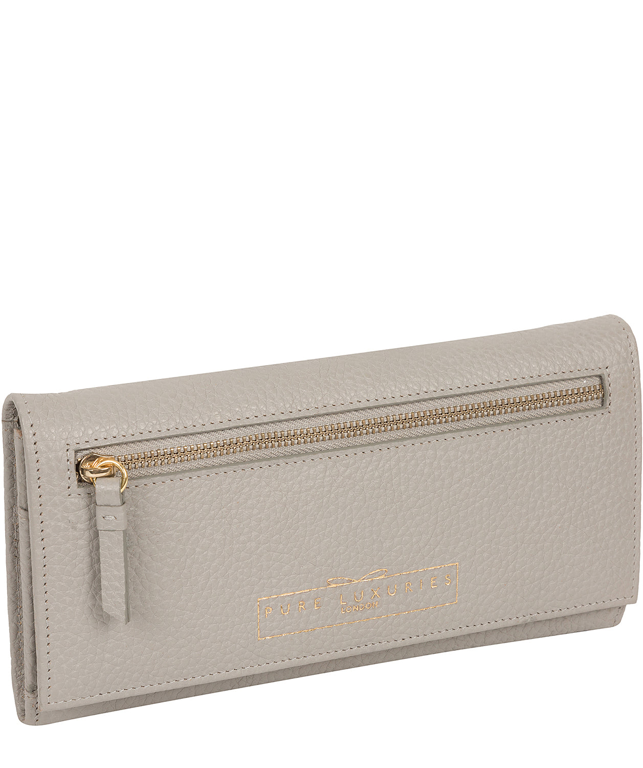'Monika' Light Grey Leather Purse